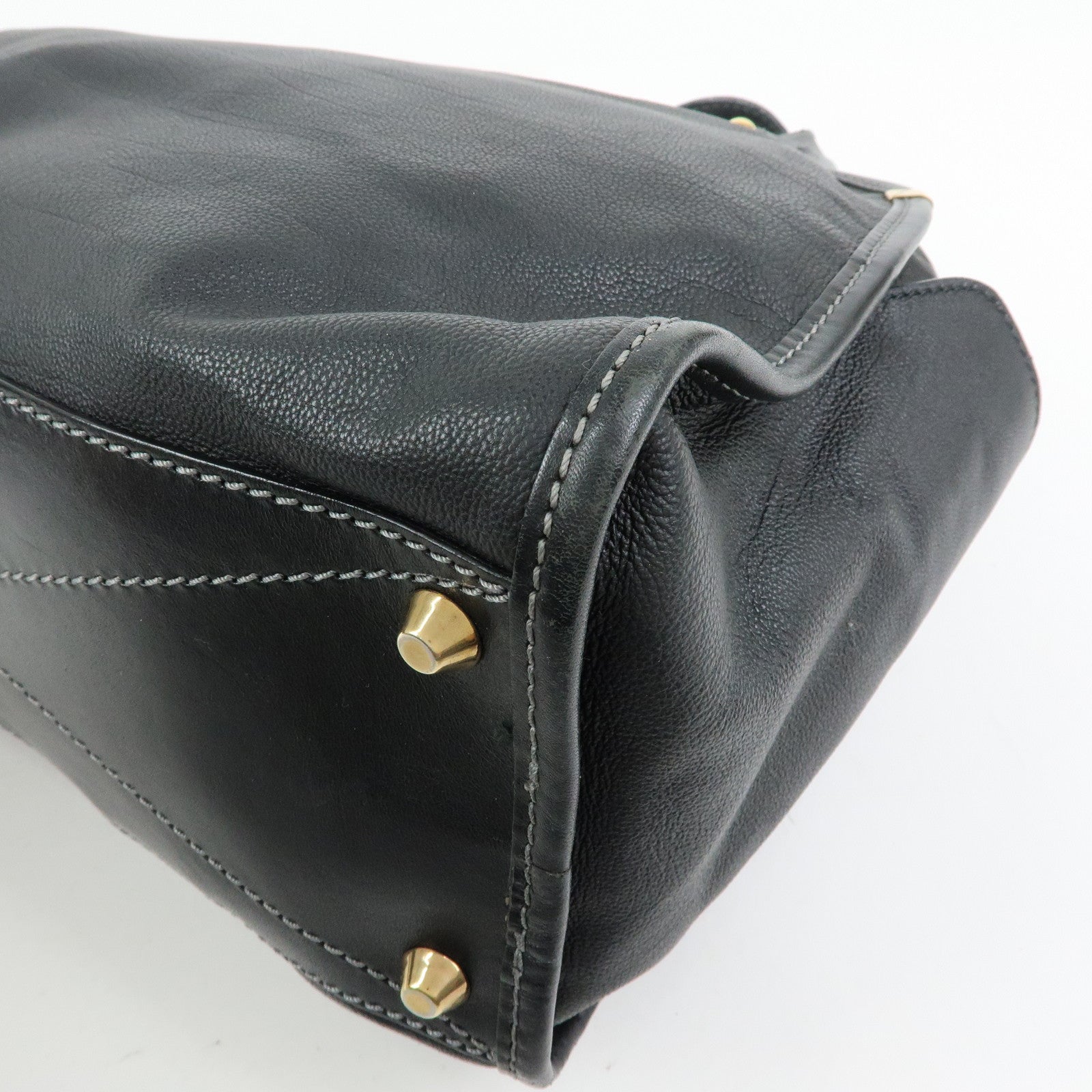 Chloe Susan Leather 2Way Bag Shoulder Bag Hand Bag Black