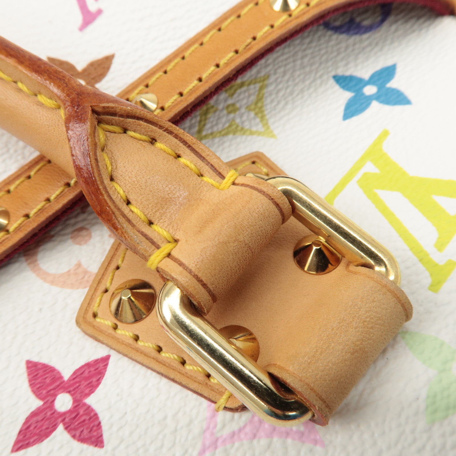 Louis Vuitton Monogram Multicolor Trouville Hand Bag Blanc M92663 Used