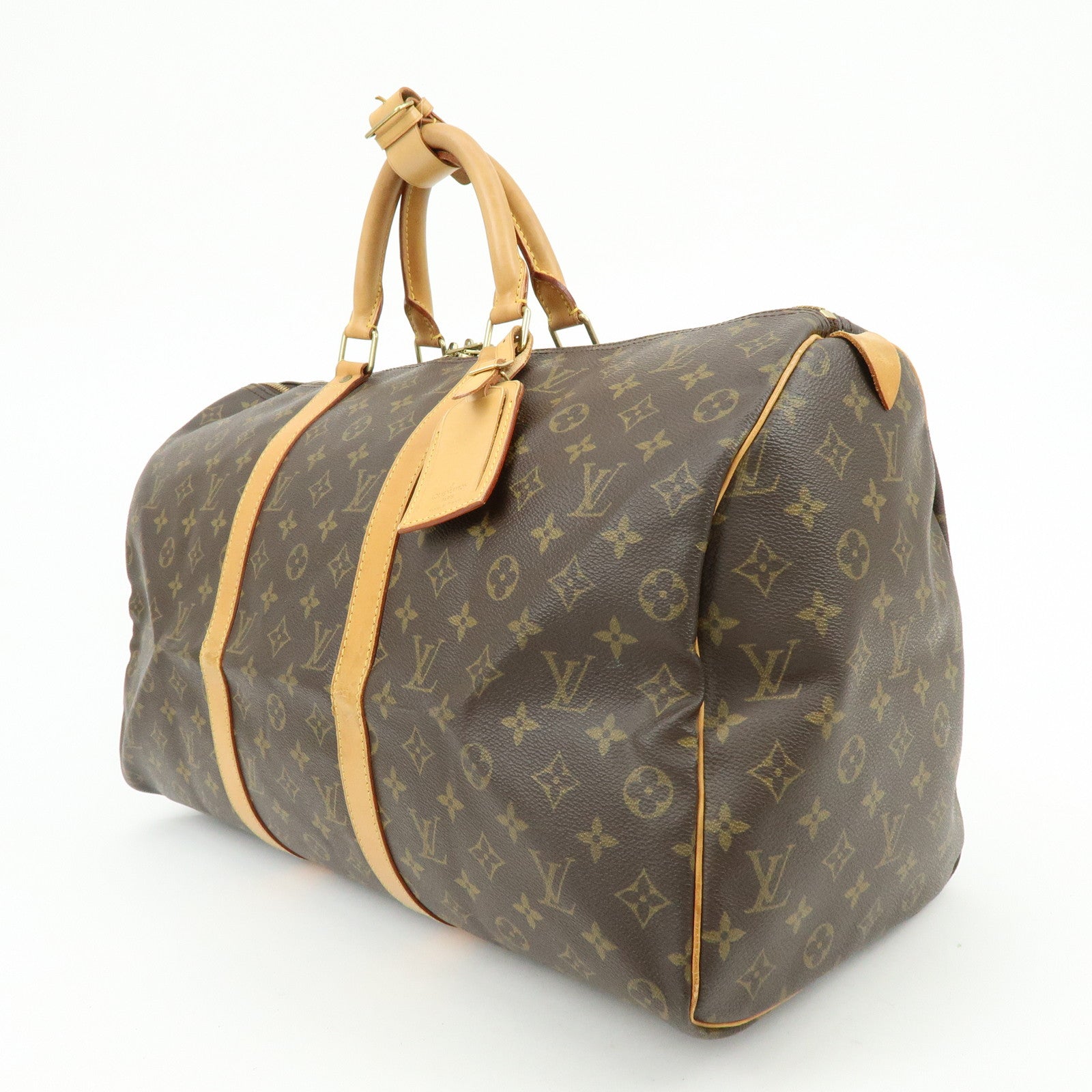 Louis Vuitton Monogram Keep All 50 Boston Bag Brown M41426