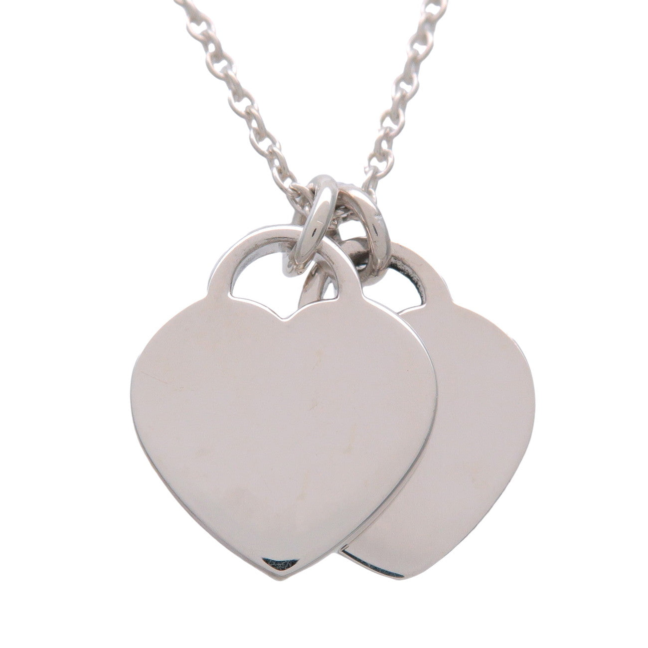 Tiffany & Co Return to Tiffany Mini Double Heart Tag Necklace SV925