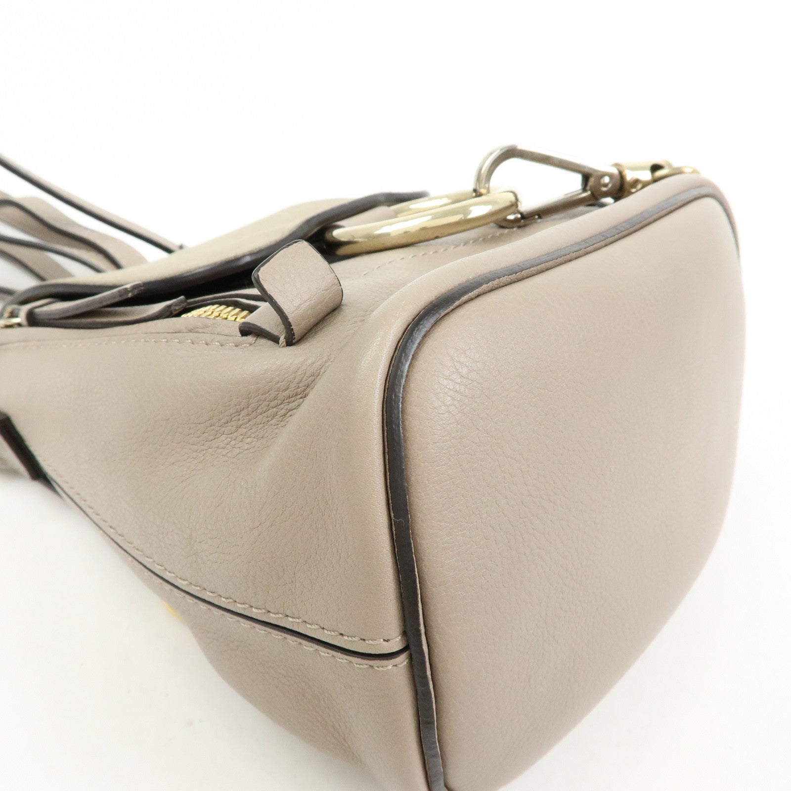 Chloe Faye Suede Leather 2Way Bag Shoulder Bag Backpack Gray