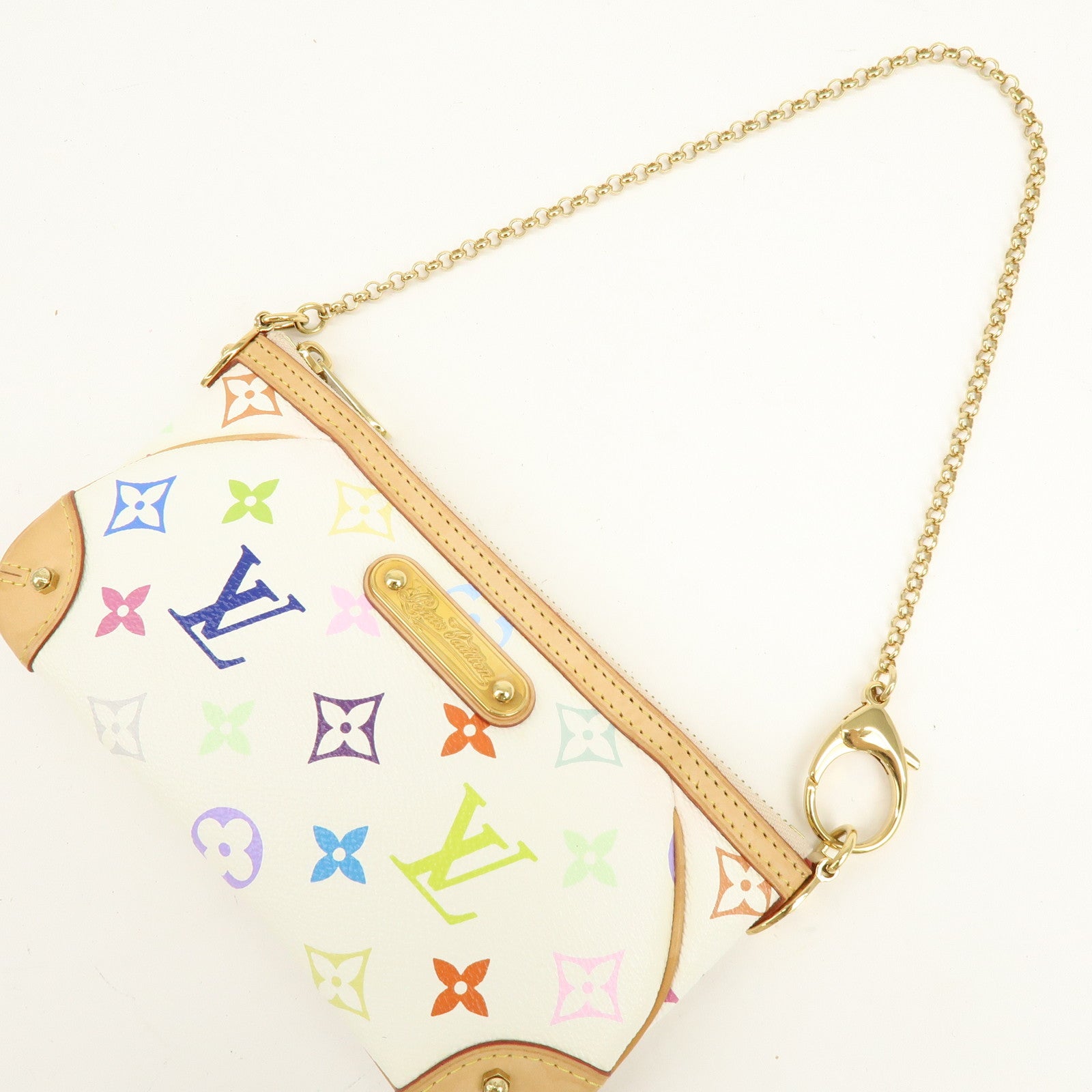Louis Vuitton Monogram Multicolor Pochette Milla MM Blanc M60096