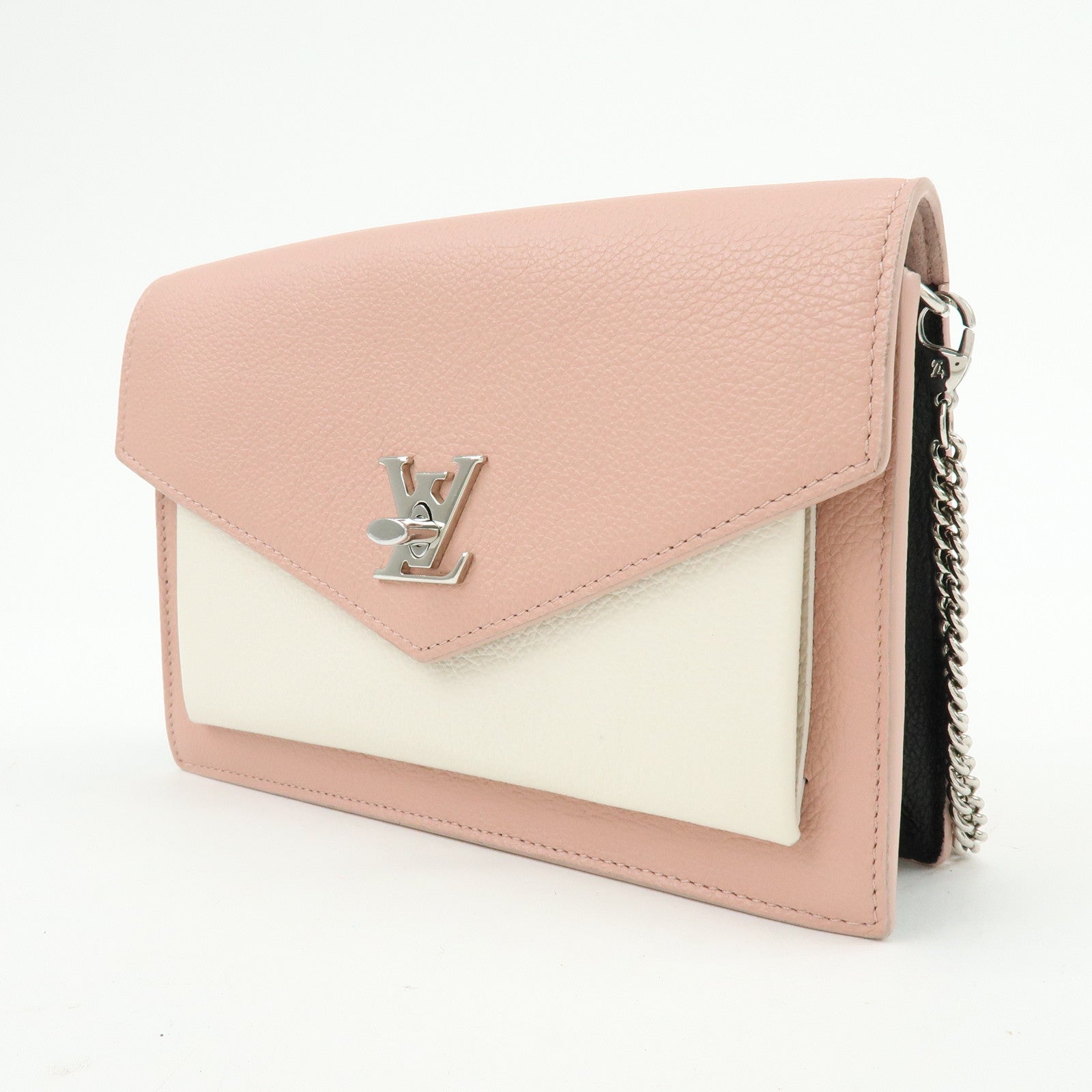 Louis Vuitton Pochette Lockme Leather Chain Shoulder Bag M63980