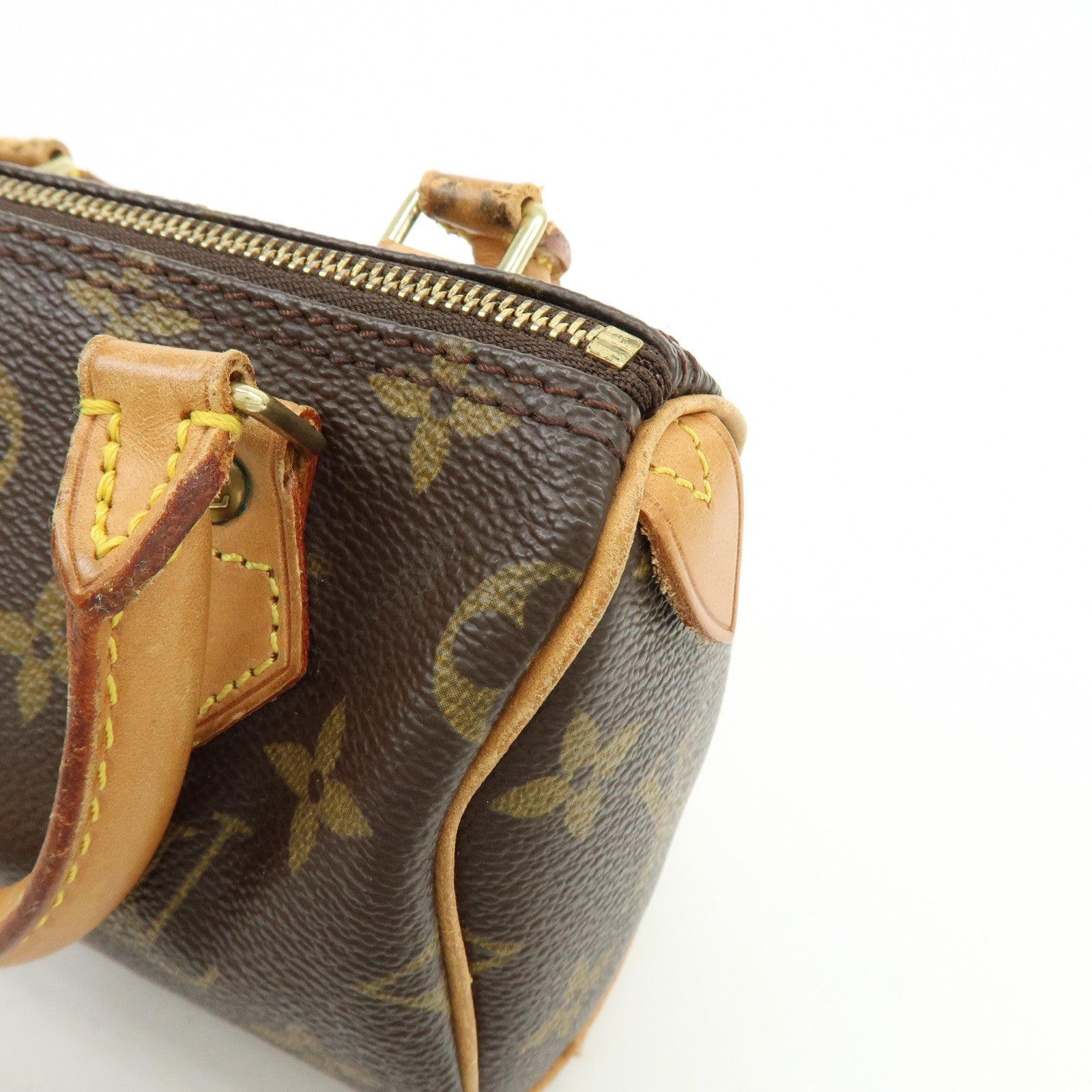 Louis Vuitton Monogram Mini Speedy Hand Bag Brown M41534