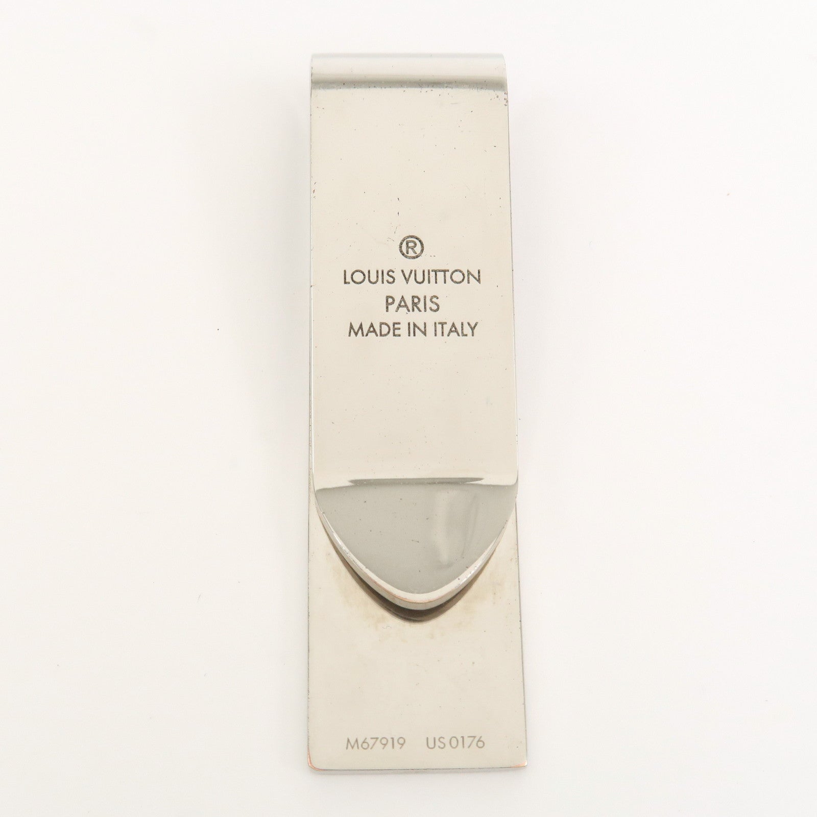 Louis Vuitton Damier Metal Bill Clip Money Clip Silver M67919