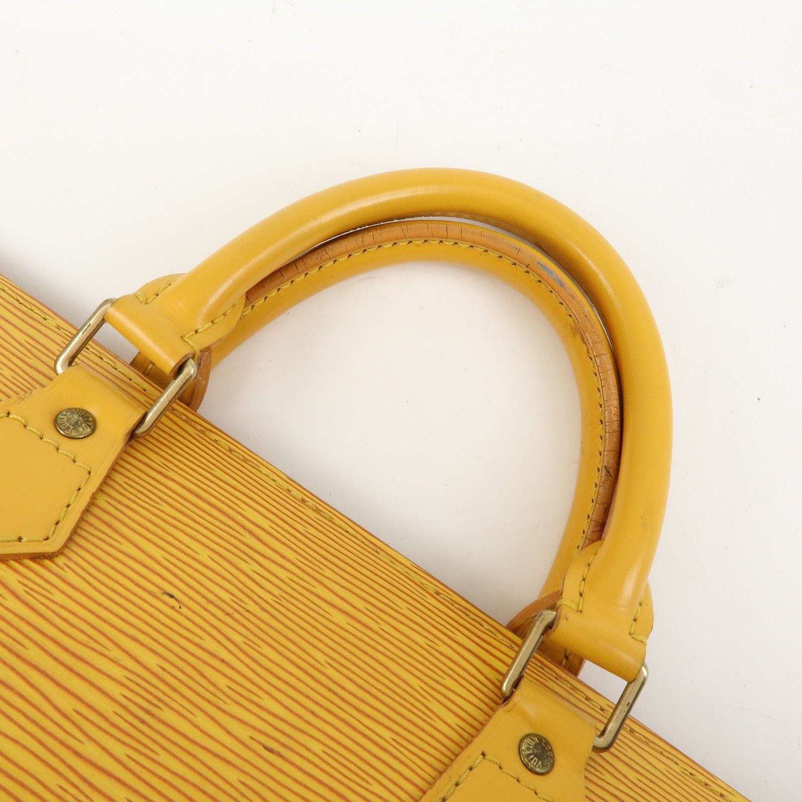 Louis Vuitton Epi Sac Triangle Hand Bag Tassili Yellow M52099