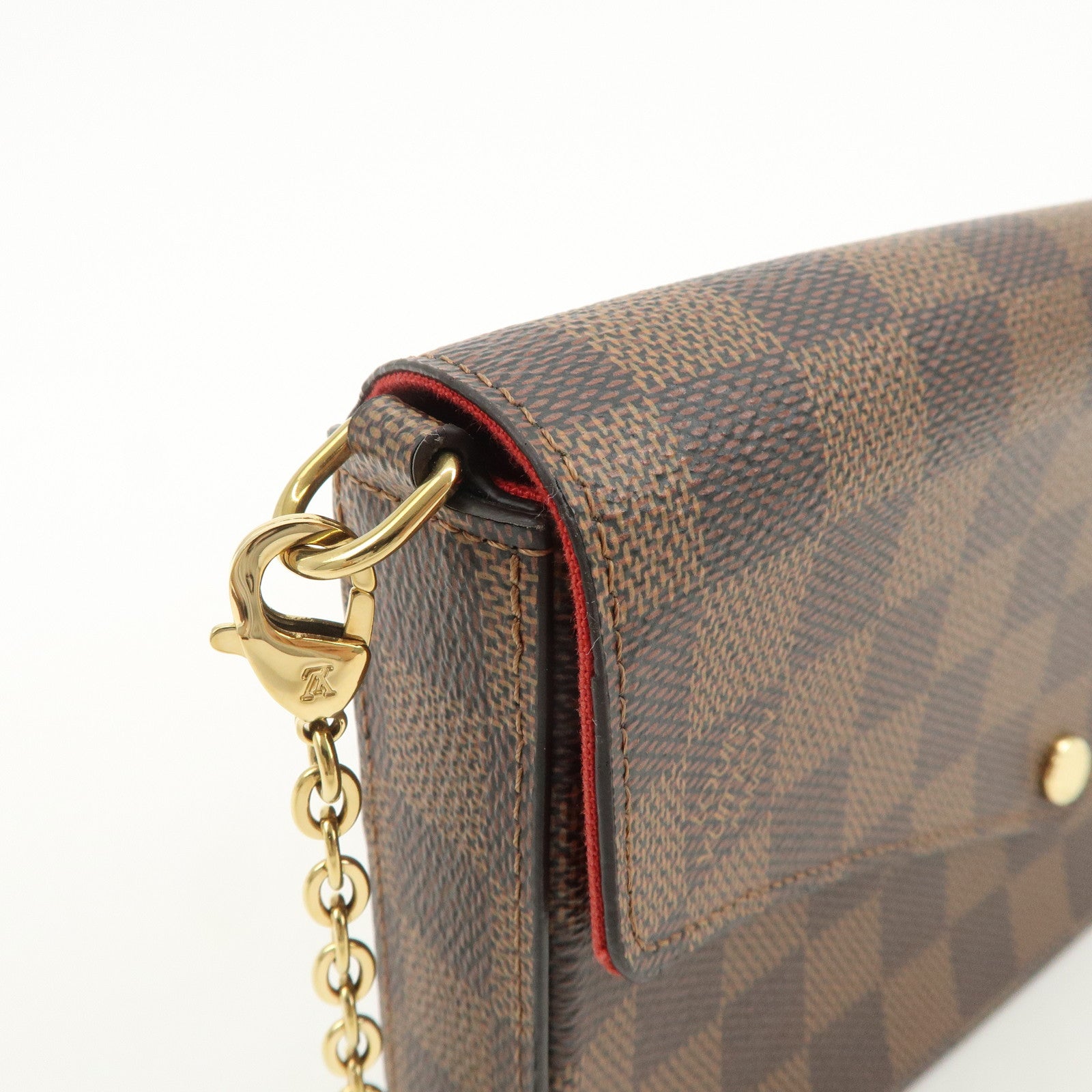 Louis Vuitton Damier Pochette Felicie Shoulder Bag Brown M63032