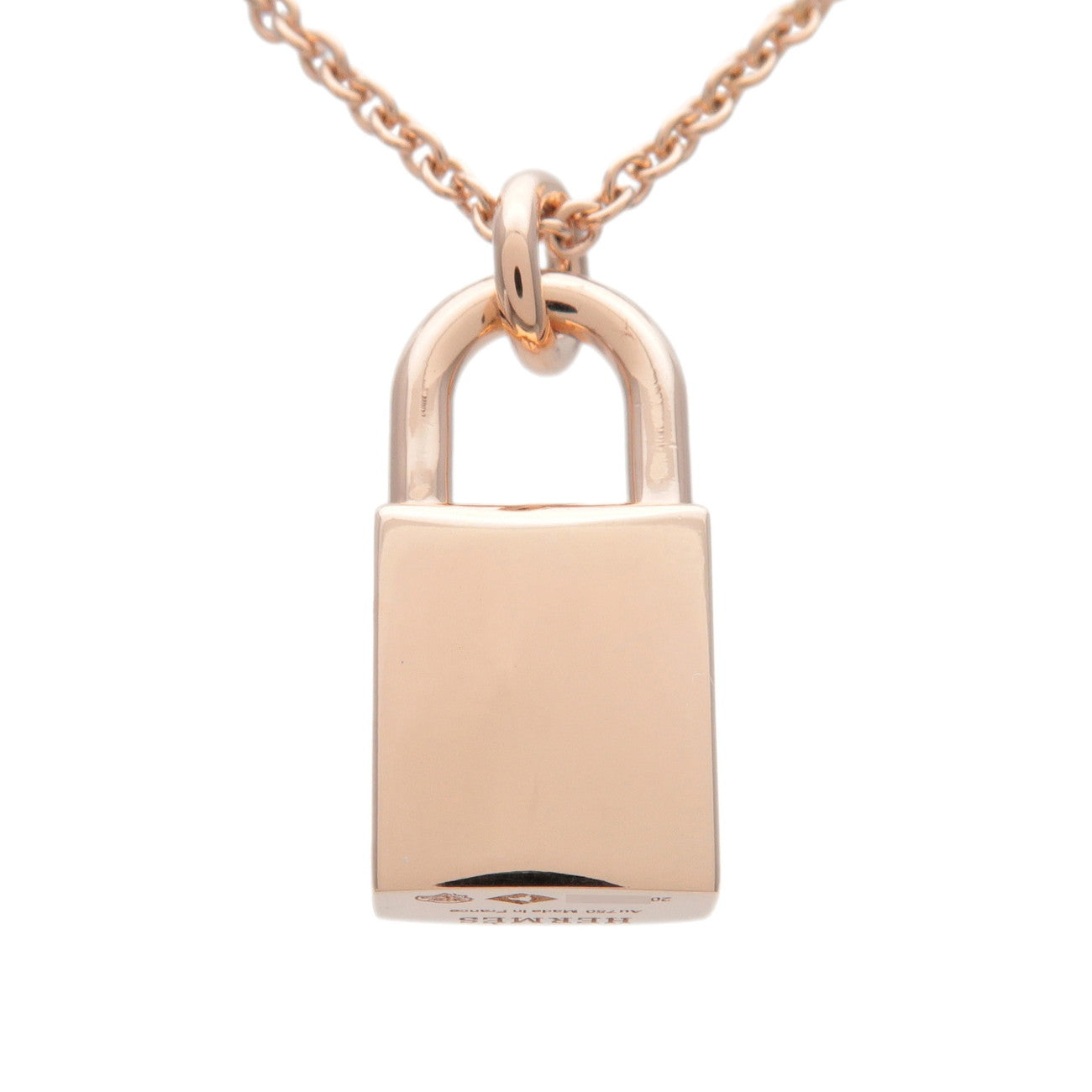 HERMES Kelly Cadena 18P Diamond Necklace K18 750PG Rose Gold