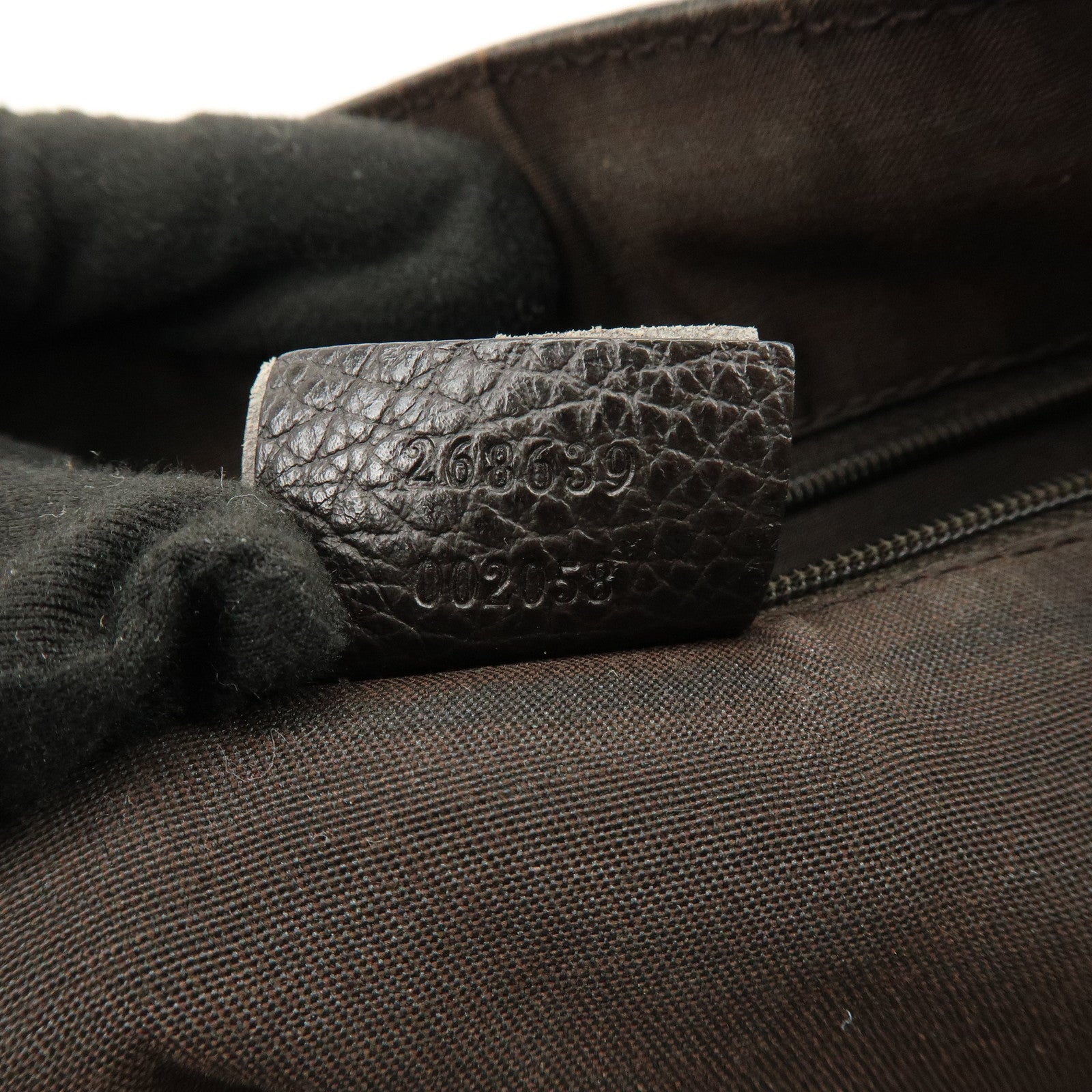 GUCCI Abbey GG Canvas Leather Tote Bag Hand Bag Brown 268639