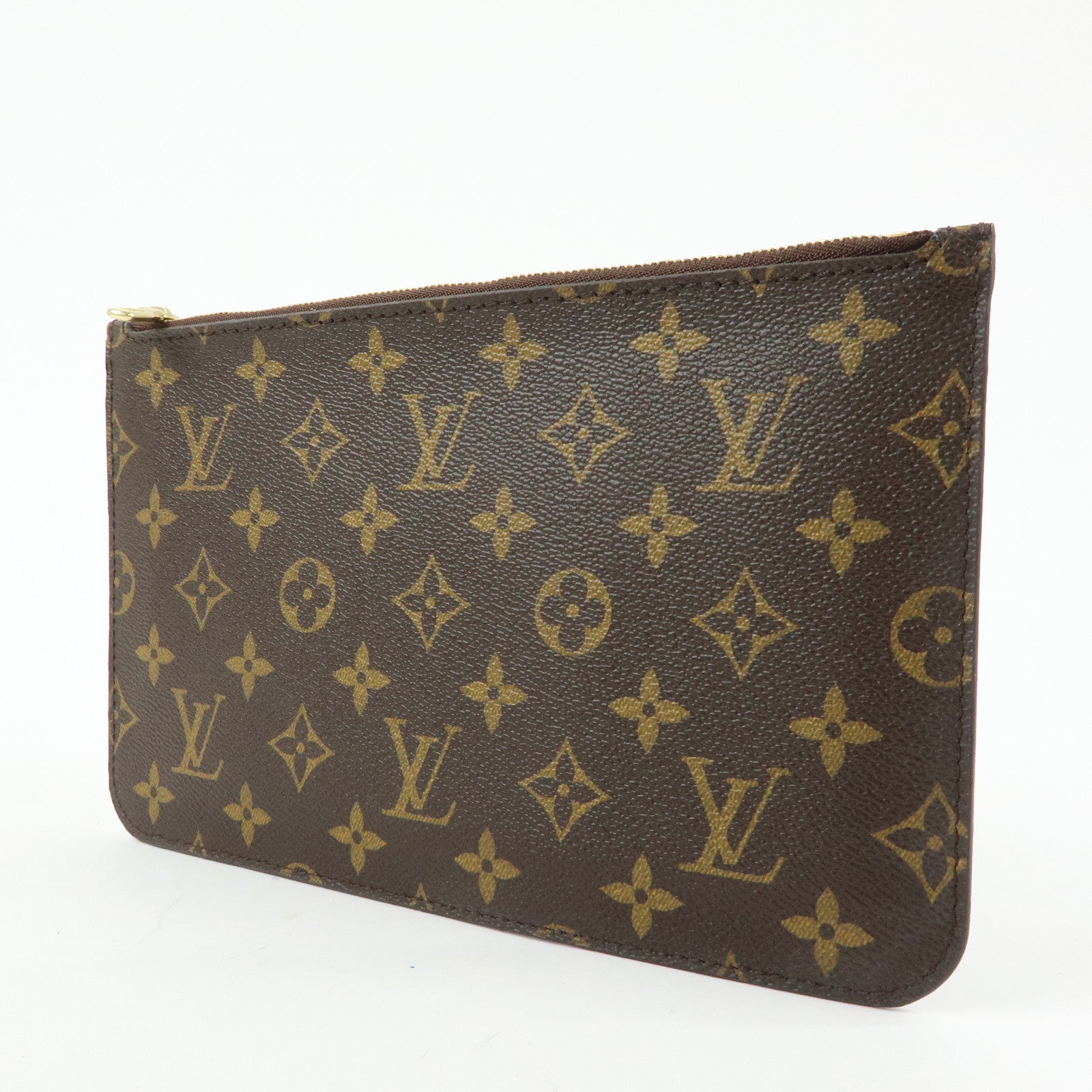 Louis Vuitton Monogram Pouch for Neverfull MM Tote Bag Brown
