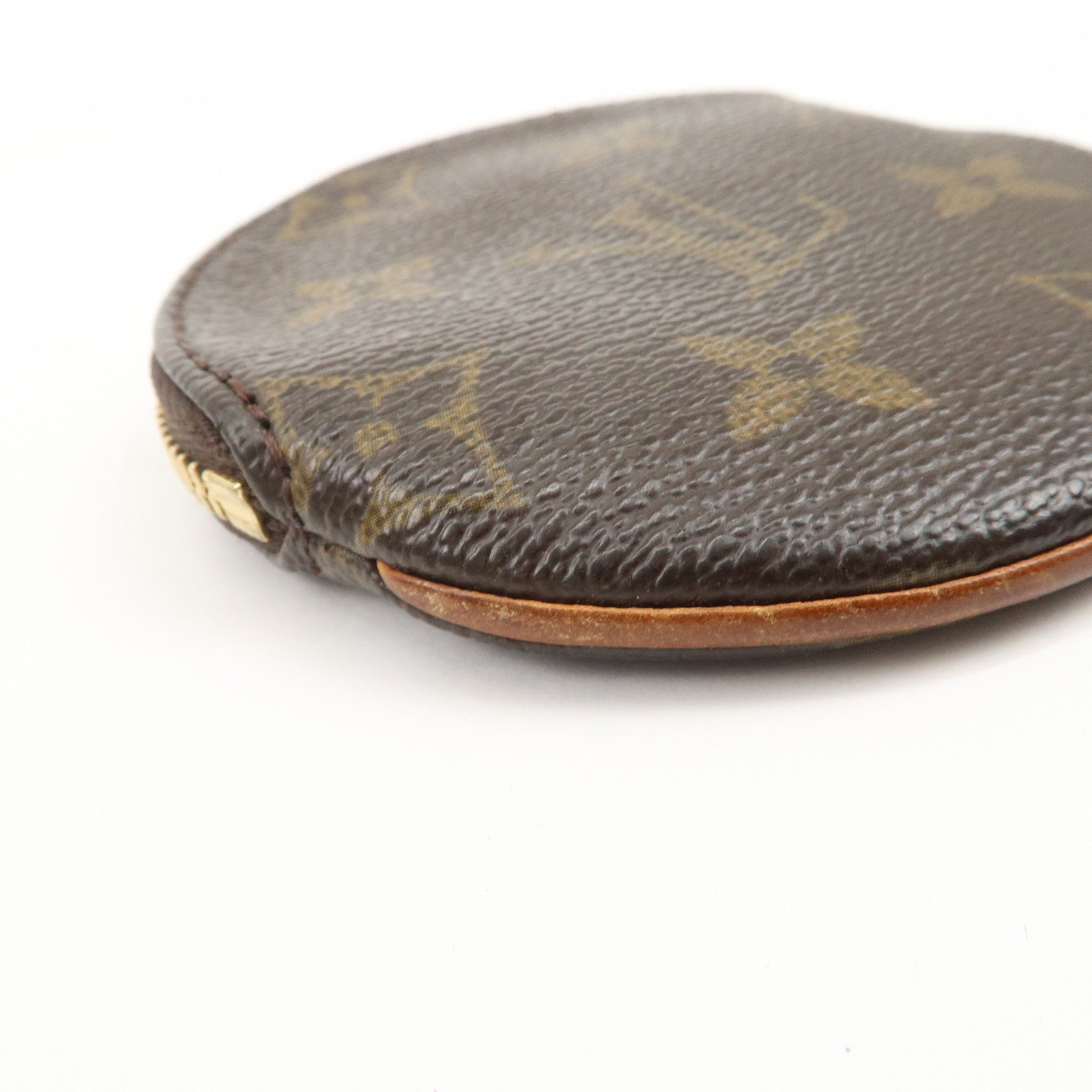 Louis Vuitton Monogram Porte Monnaie Rond Coin Case Brown M61926