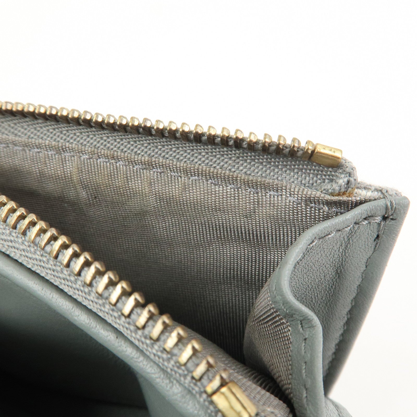 Christian Dior Trotter Saddle Tri-fold Compact Wallet Gray