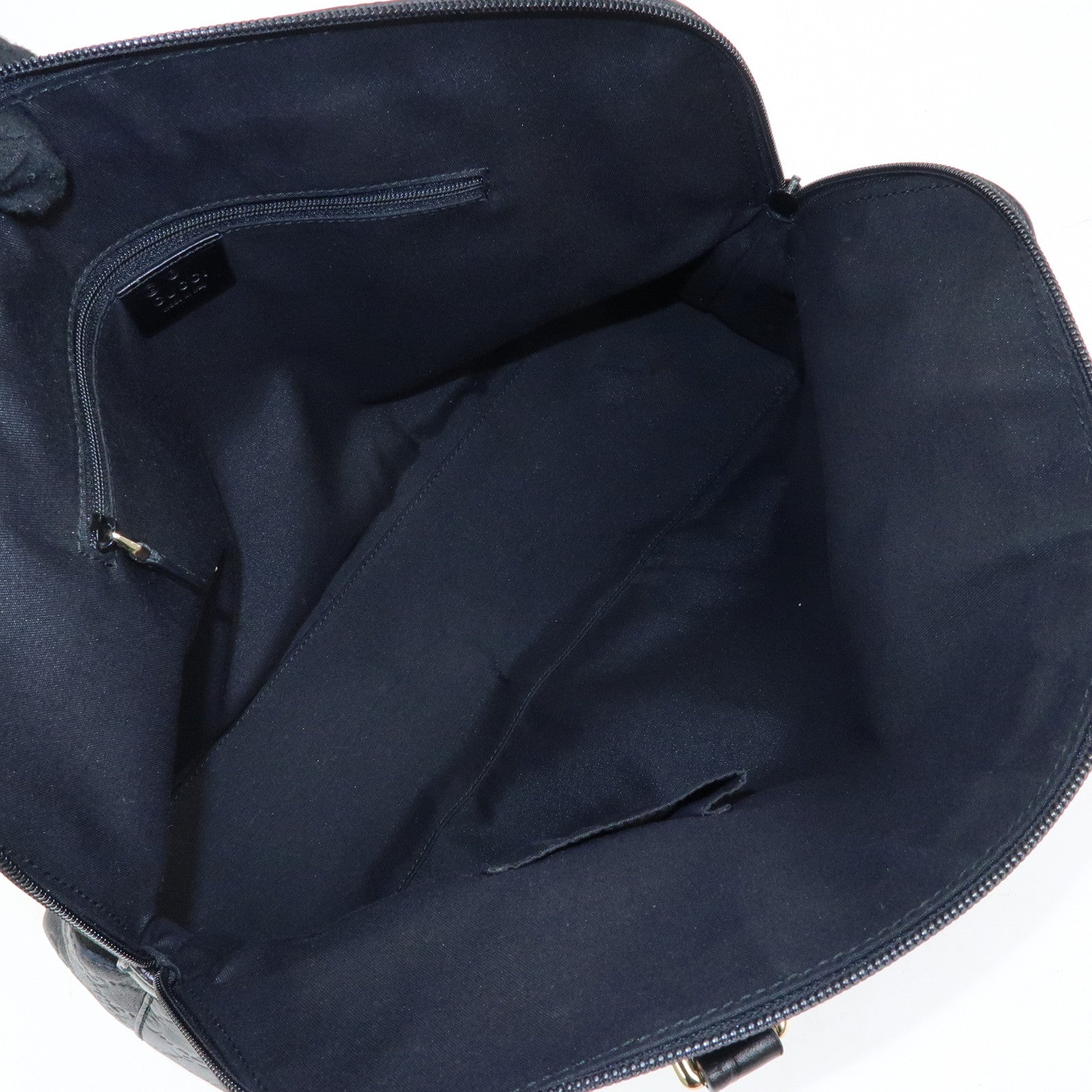 GUCCI Guccissima Leather Suede Hand Bag Shoulder Bag Black 295530