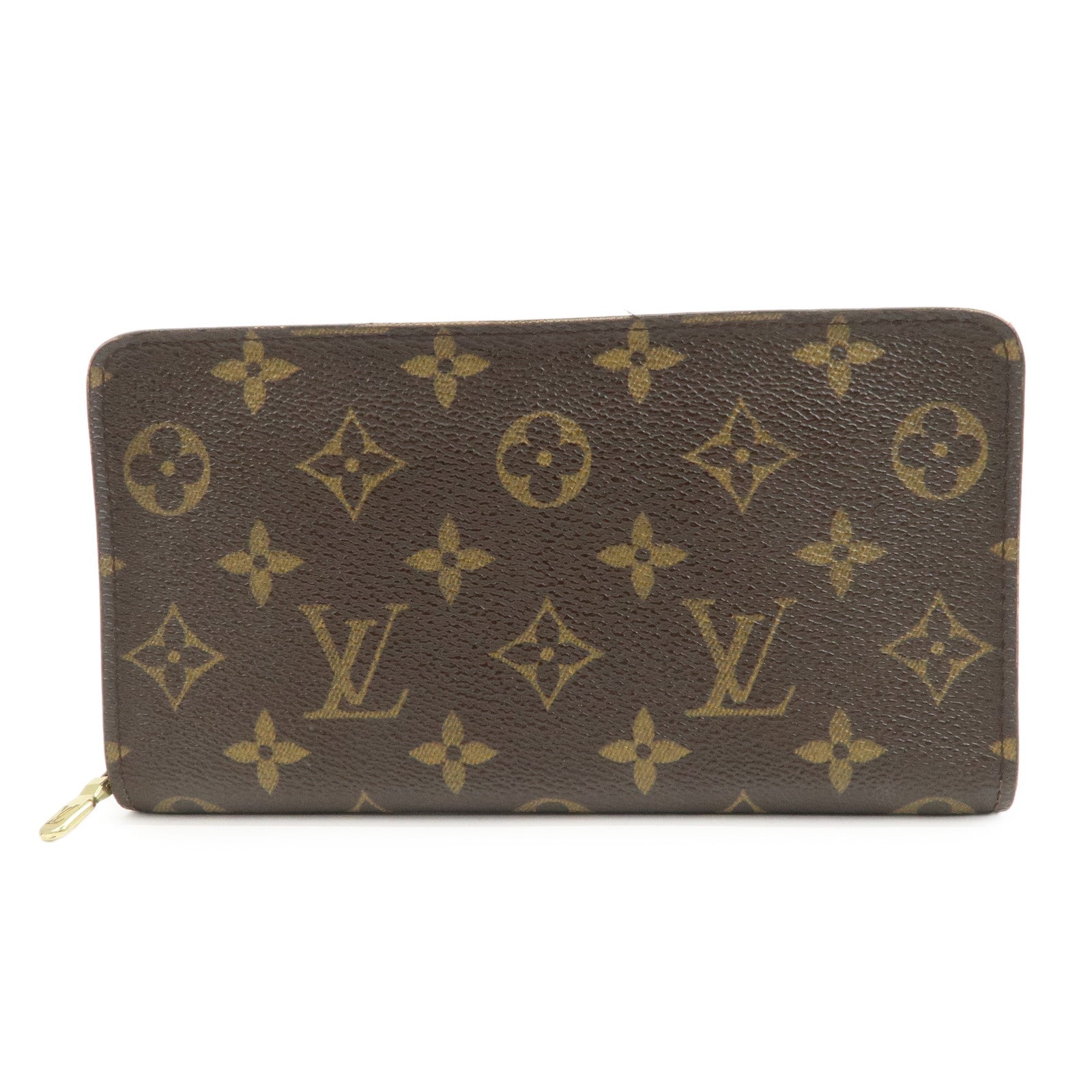 Louis Vuitton Monogram Porte Monnaie Zippy Long Wallet Brown M61727 Used