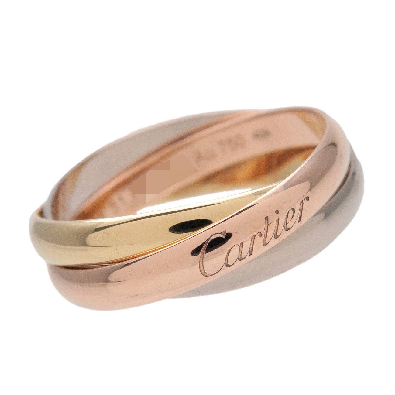 Cartier Trinity Ring SM K18 750YG/PG/WG Gold #51 US6 EU51 HK13