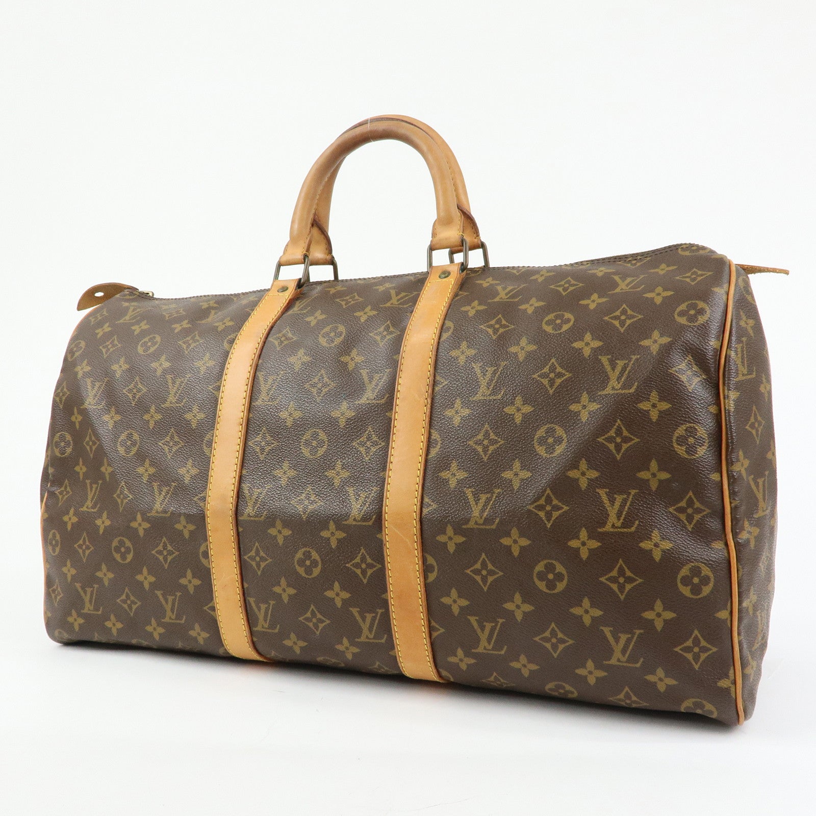 Louis Vuitton Monogram Keep All 50 Boston Bag Brown M41426