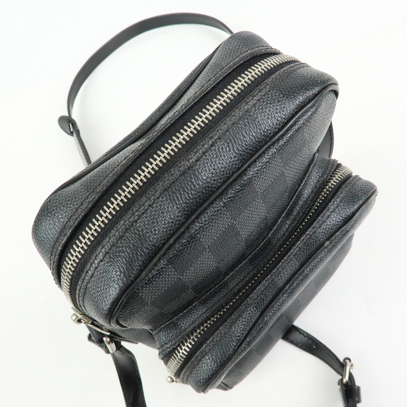 Louis Vuitton Damier Graphite Rem Shoulder Bag Black N41446