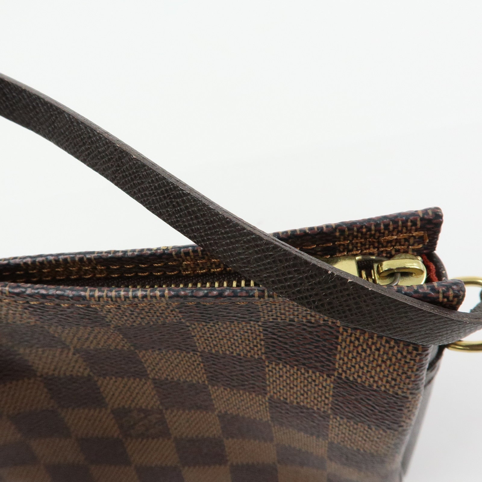 Louis Vuitton Damier Trousse Makeup Accessory Pouch Brown N51982