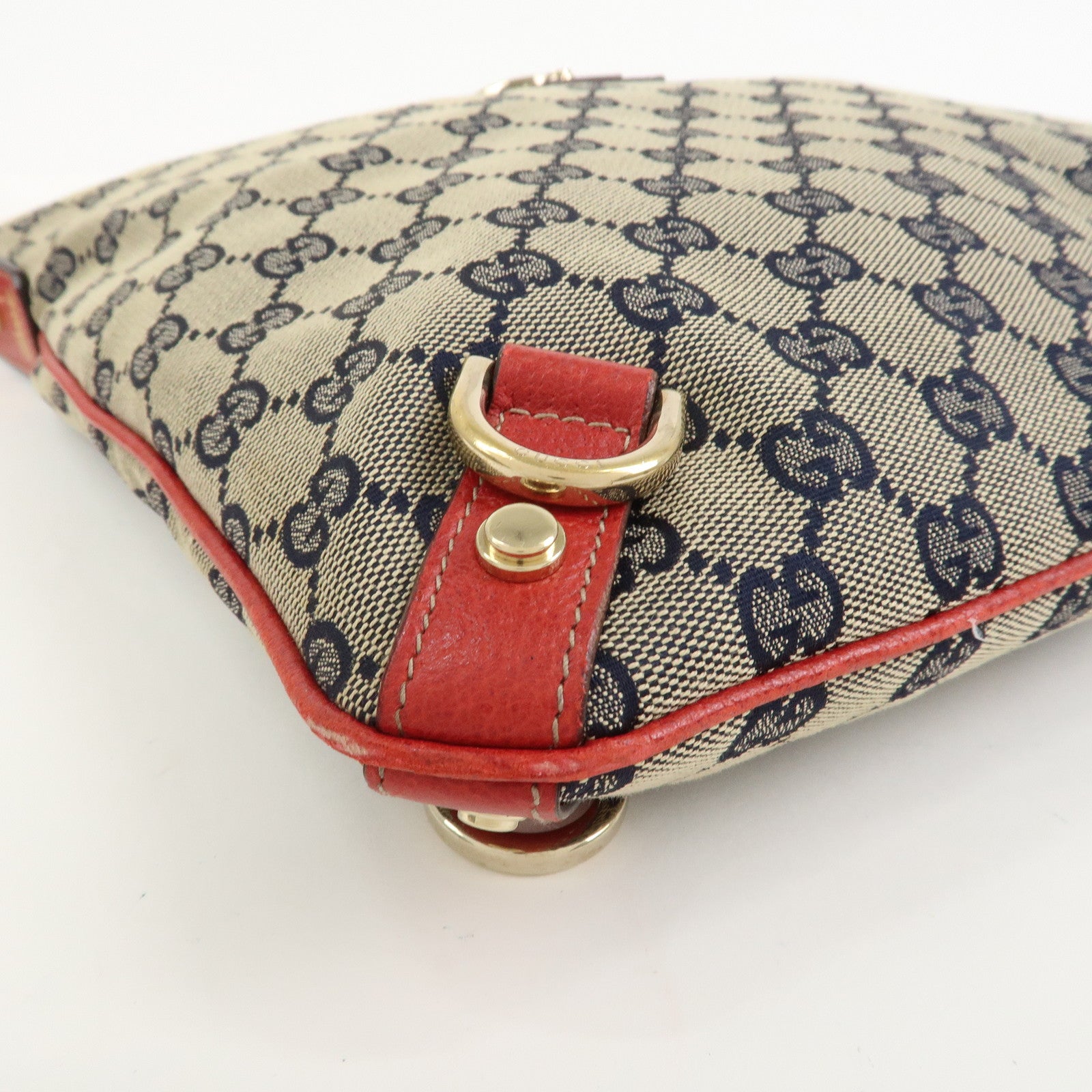GUCCI Abbey GG Canvas Leather Shoulder Bag Crossbody Bag 131326
