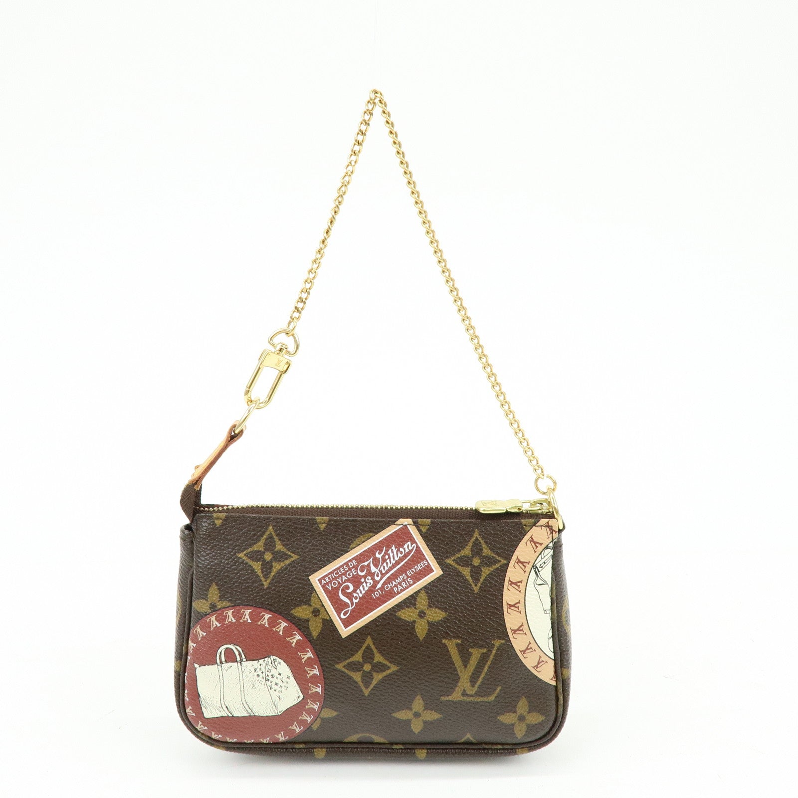 Louis Vuitton Monogram Patch Mini Pochette Accessoire Brown M95804