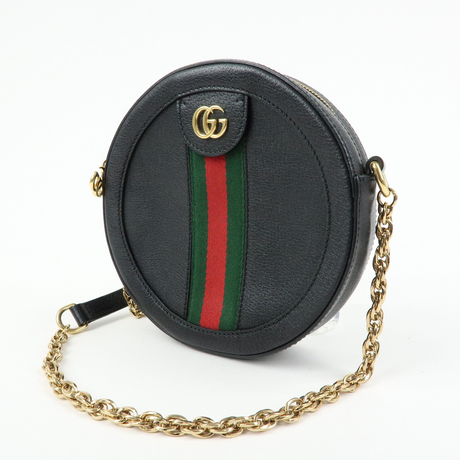 GUCCI Ophidia Sherry GG Marmont Mini Round Shoulder Bag 550618