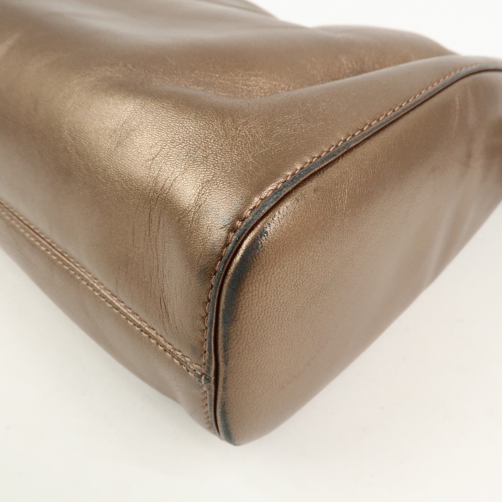 LOEWE Anagram Logo Leather Shoulder Bag Hand Bag Brown