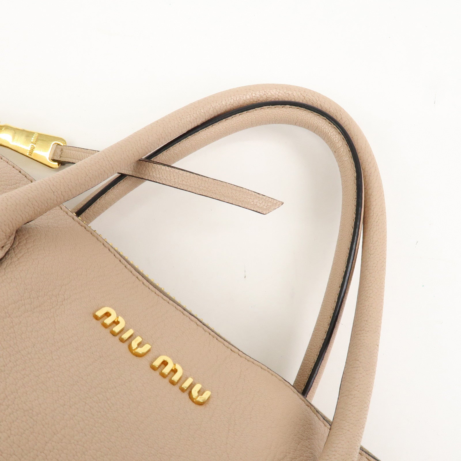 MIU MIU MADRAS 2WAY Bag Hand Bag Shoulder Bag Pink RN1016
