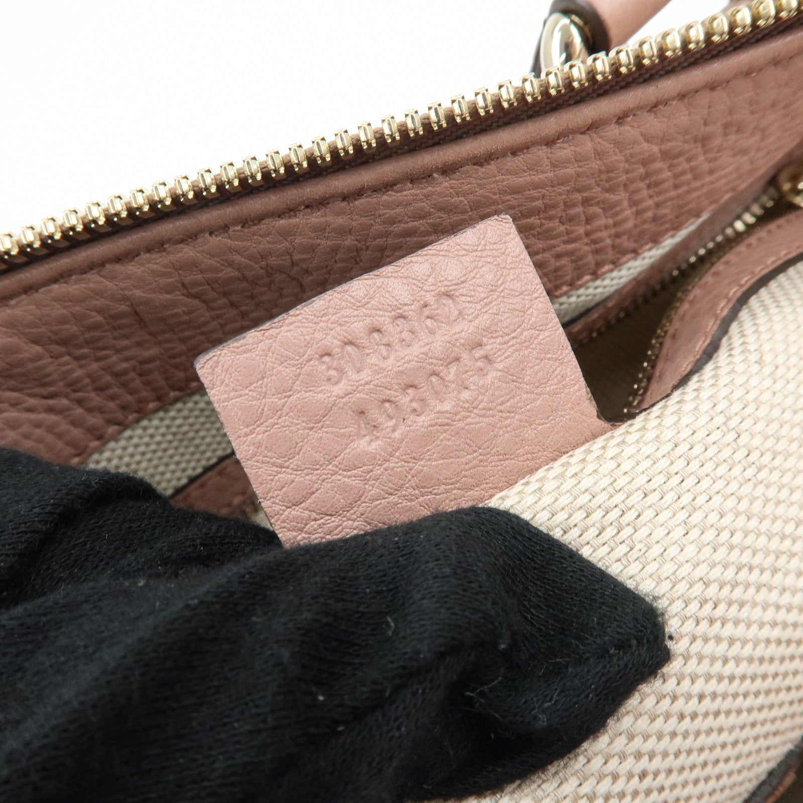GUCCI SOHO Interlocking G Leather 2Way Hand Bag Pink 308362