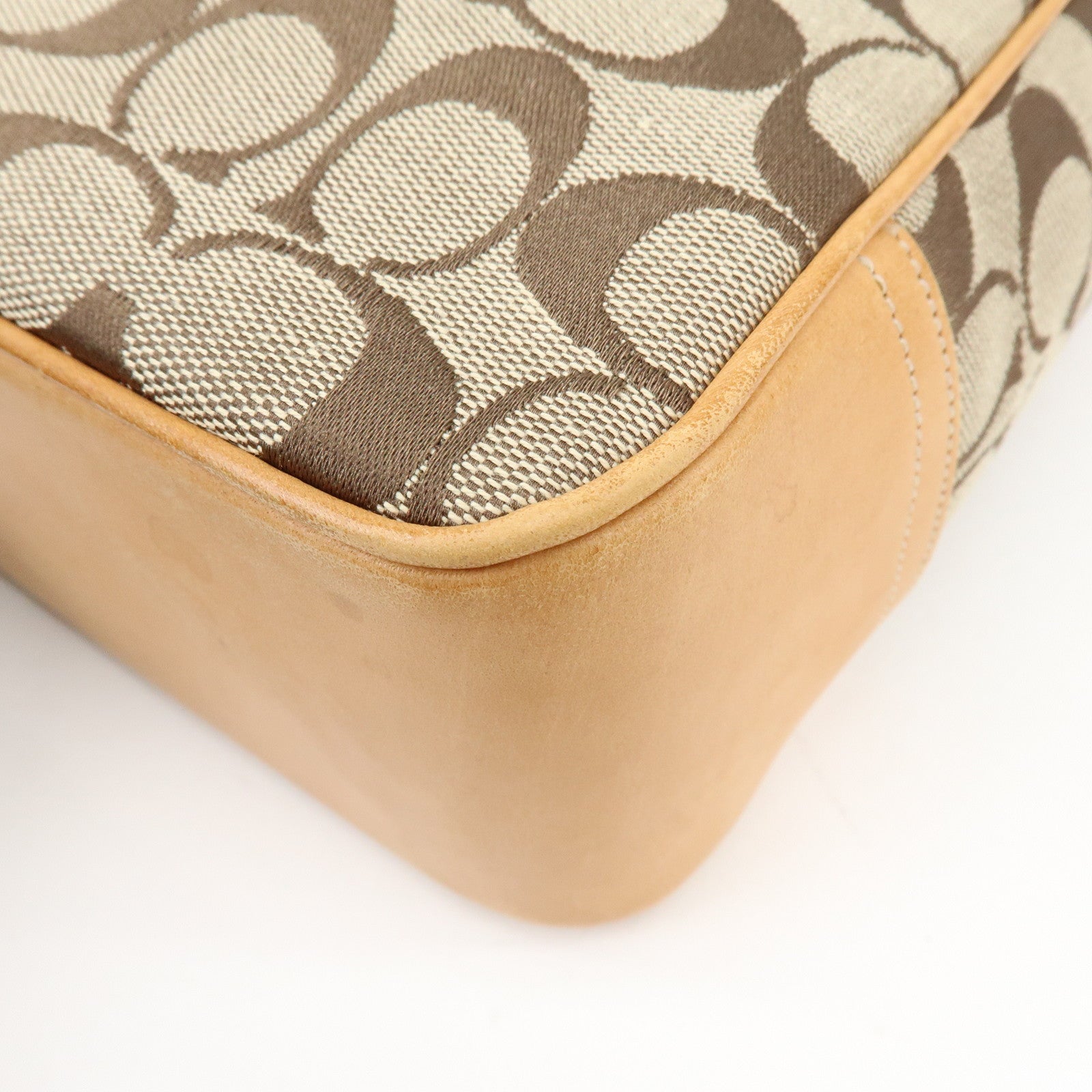 COACH Signature Set of 3 PVC Canvas Leather Shoulder Bag Hand Bag