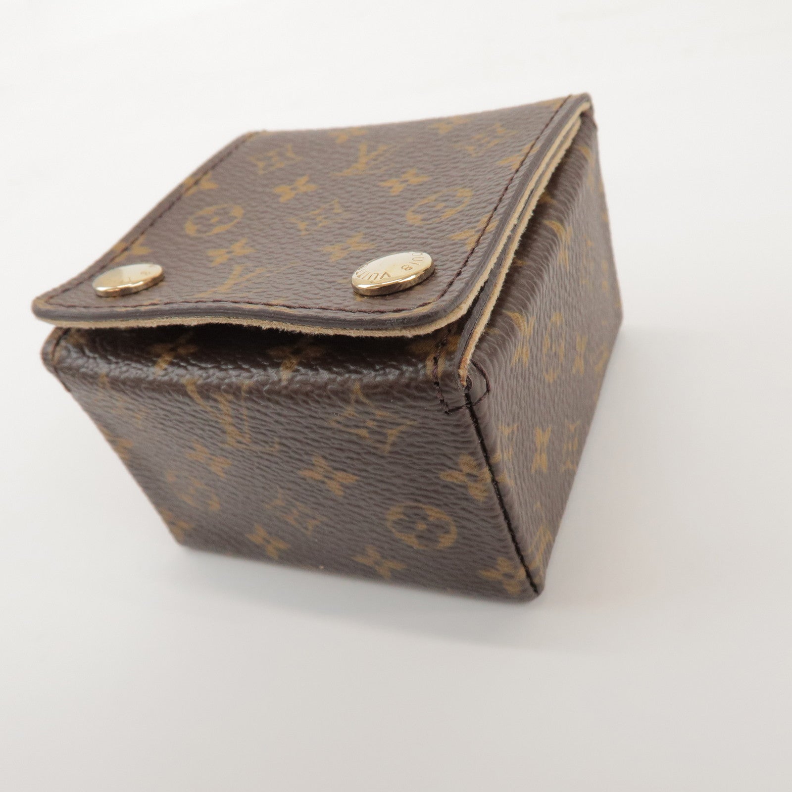 Louis Vuitton Monogram Set of 2 Ring Case Jewelry Case Brown