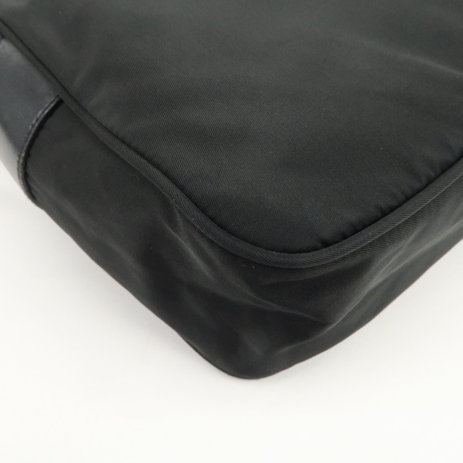 PRADA Triangle Logo Nylon Shoulder Bag Crossbody Bag Black BT0166