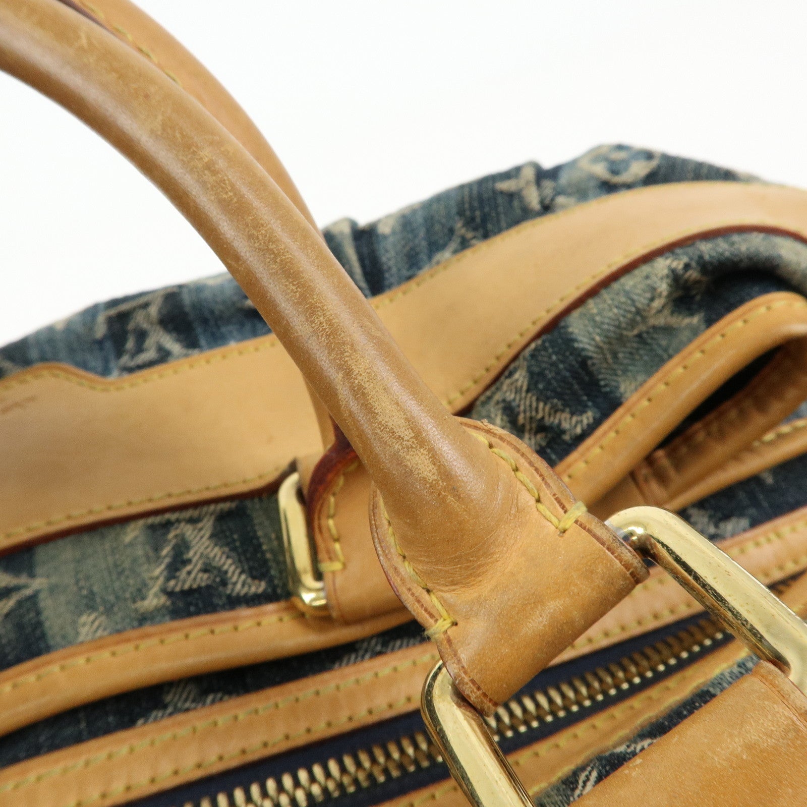 Louis Vuitton Monogram Denim Cabas Raye GM 2Way Hand Bag M95336