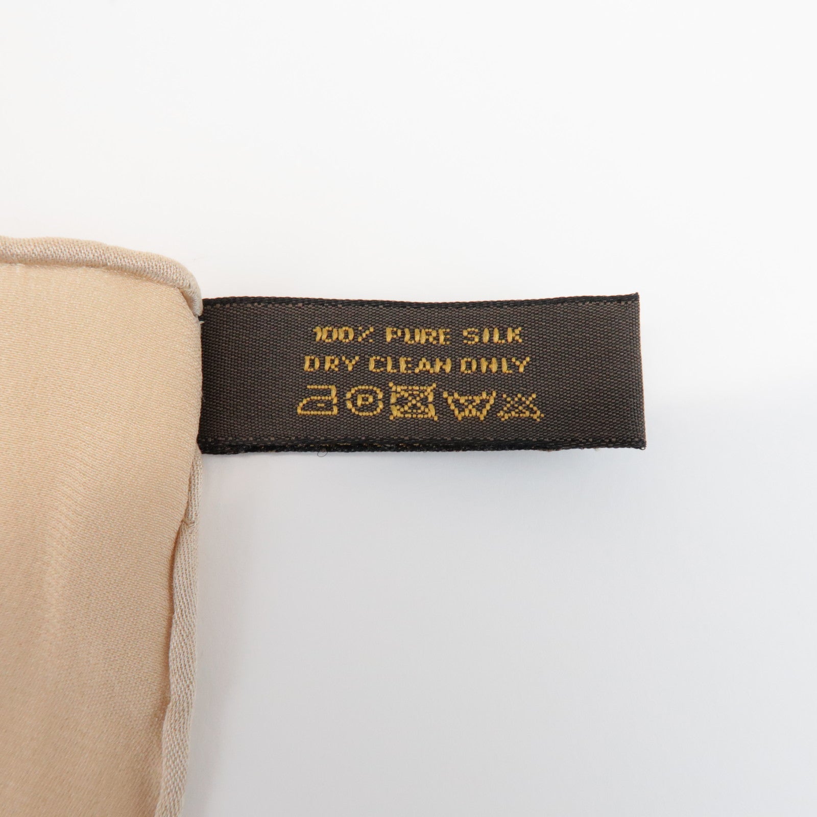 Louis Vuitton Monogram Carré Monaco Silk 100% Scarf Beige M71146
