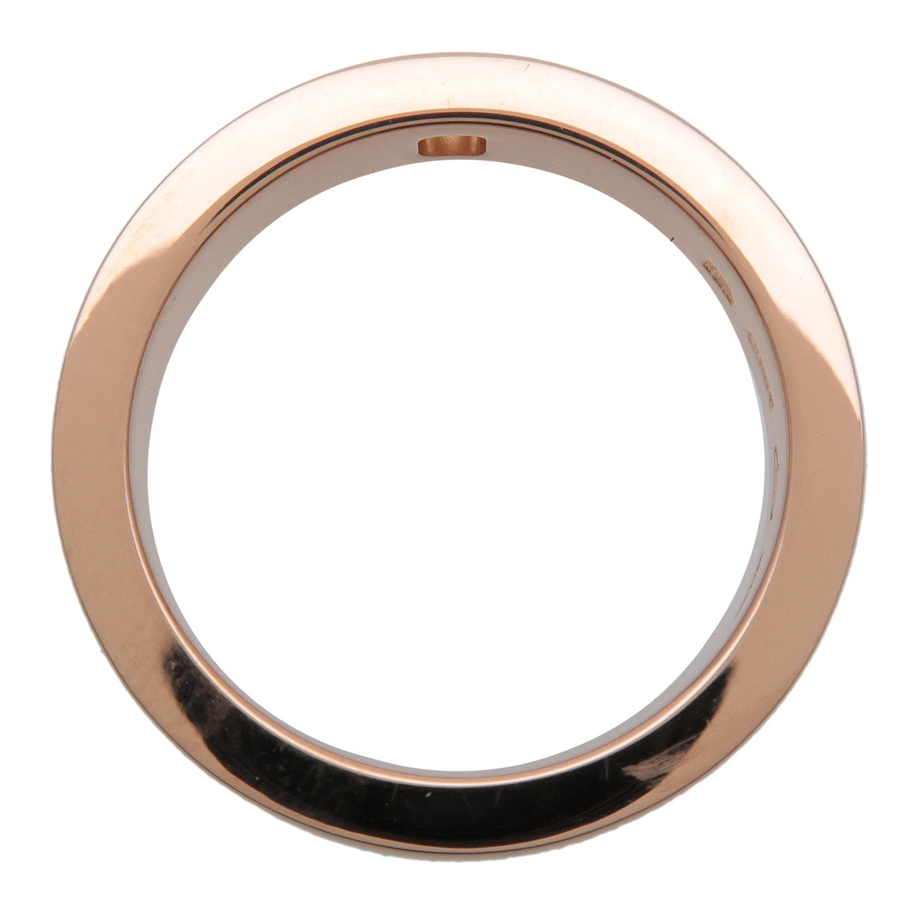 BVLGARI Double Logo 1P Diamond Ring K18PG Rose Gold US4.5-5 EU48.5 Used