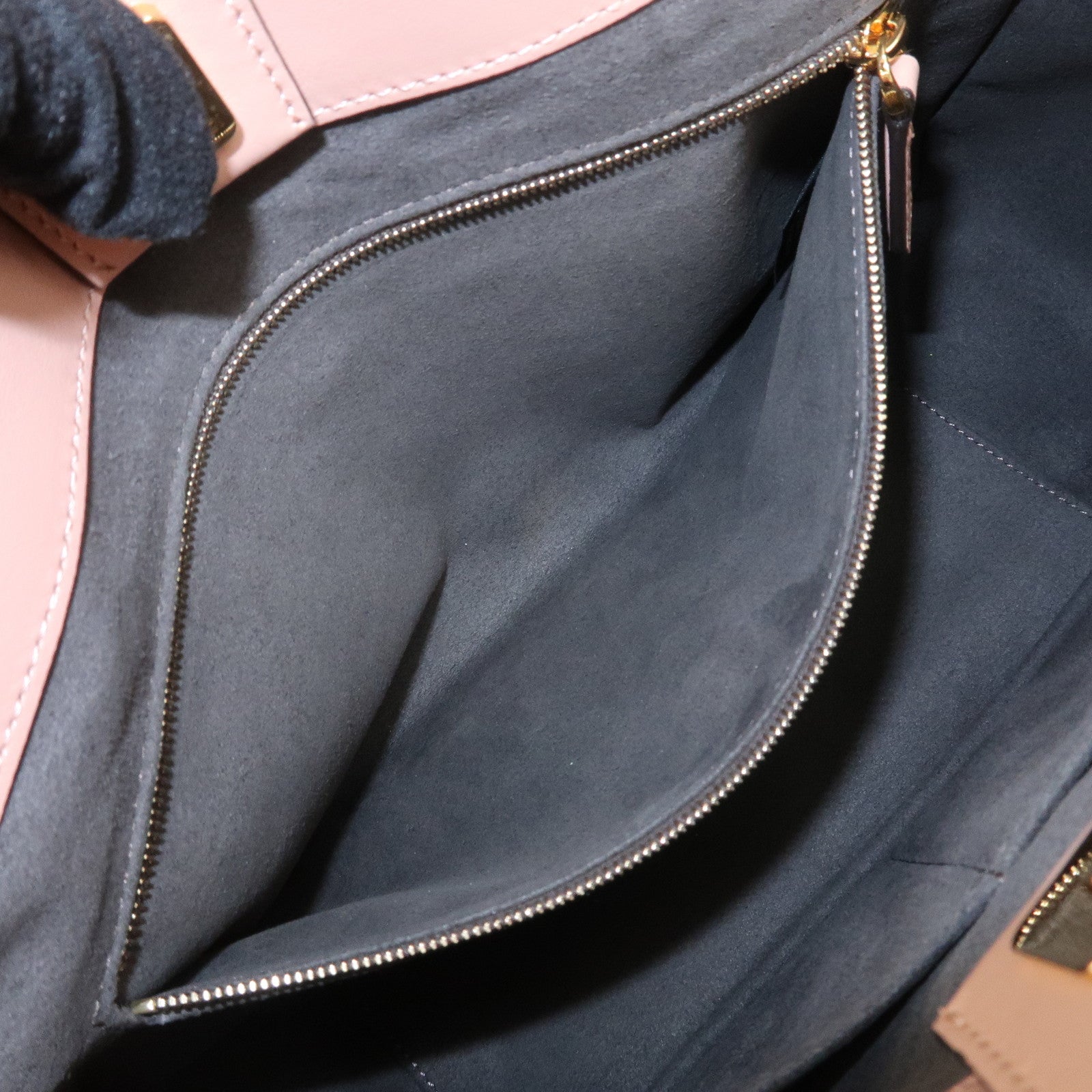 FENDI Leather 2Way FF Tote Small Hand Bag Shoulder Bag Pink 8BH367