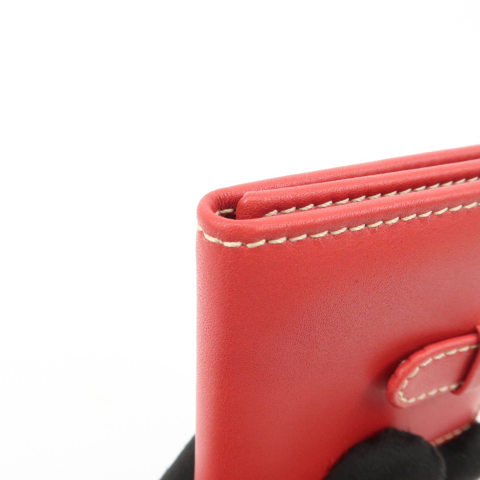 LOEWE Leather Tri-Fold Square Photo Case  Red