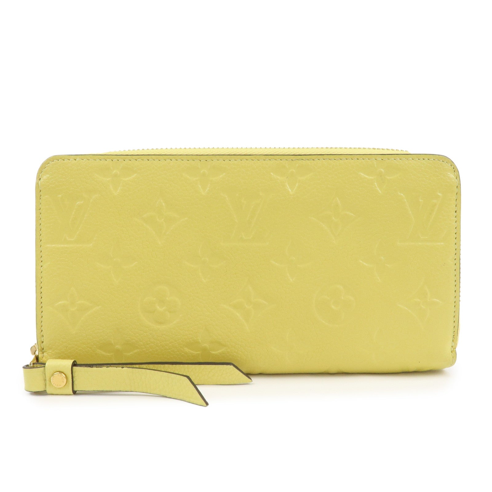 Louis Vuitton Monogram Empreinte Round Zippy Wallet Jaune M82043