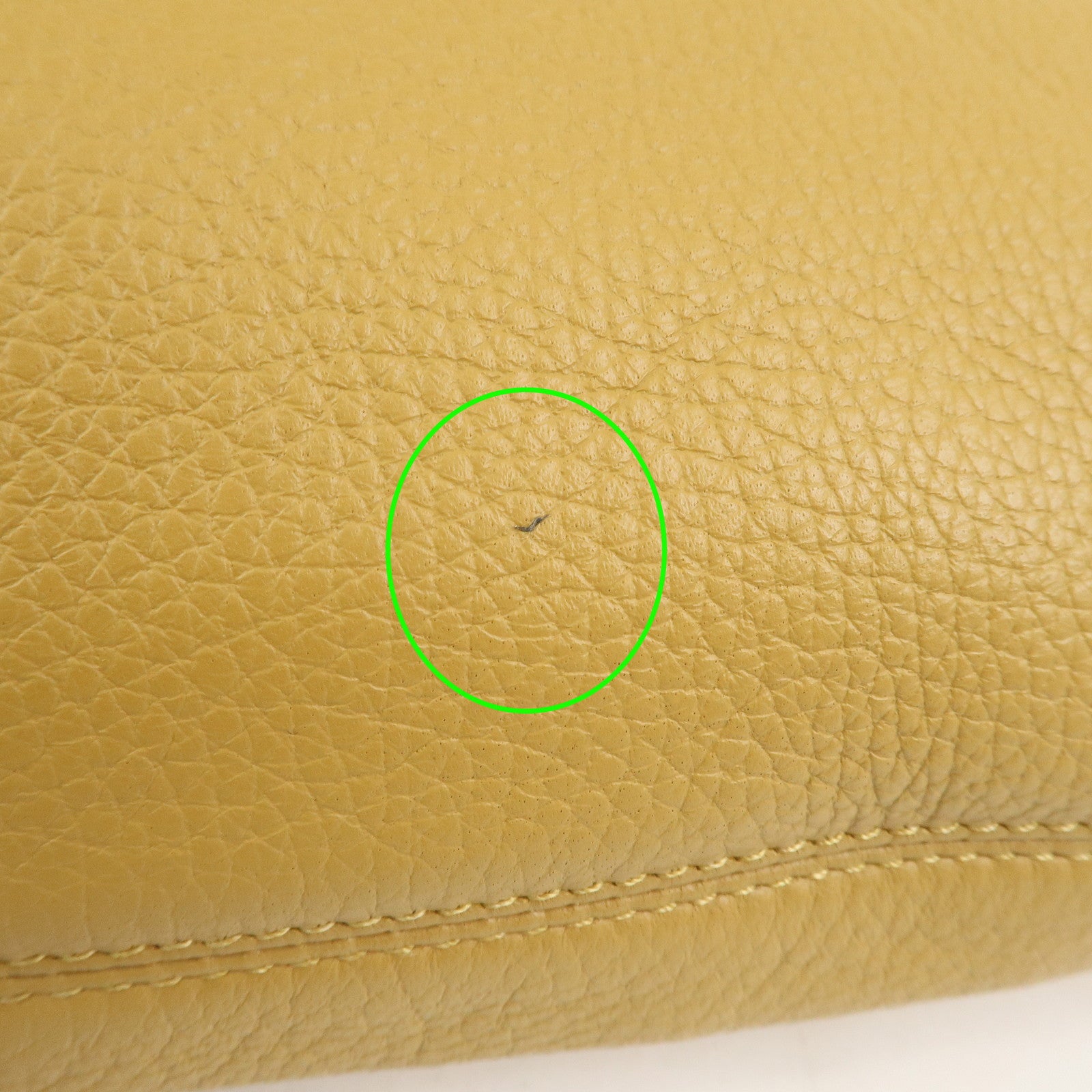 BURBERRY Logo Leather 2Way Bag Shoulder Hand Bag Mustard