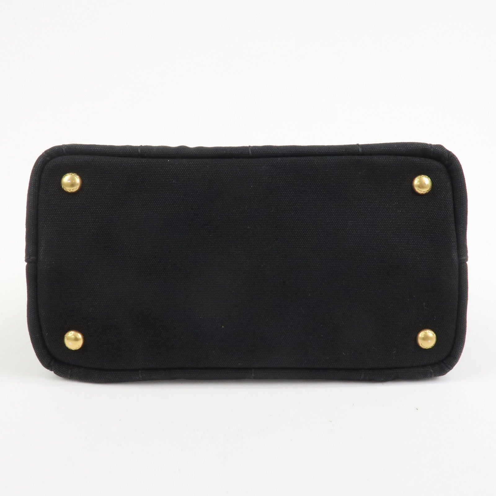 PRADA Canapa Mini Canvas 2Way Bag Hand Bag Black 1BG439