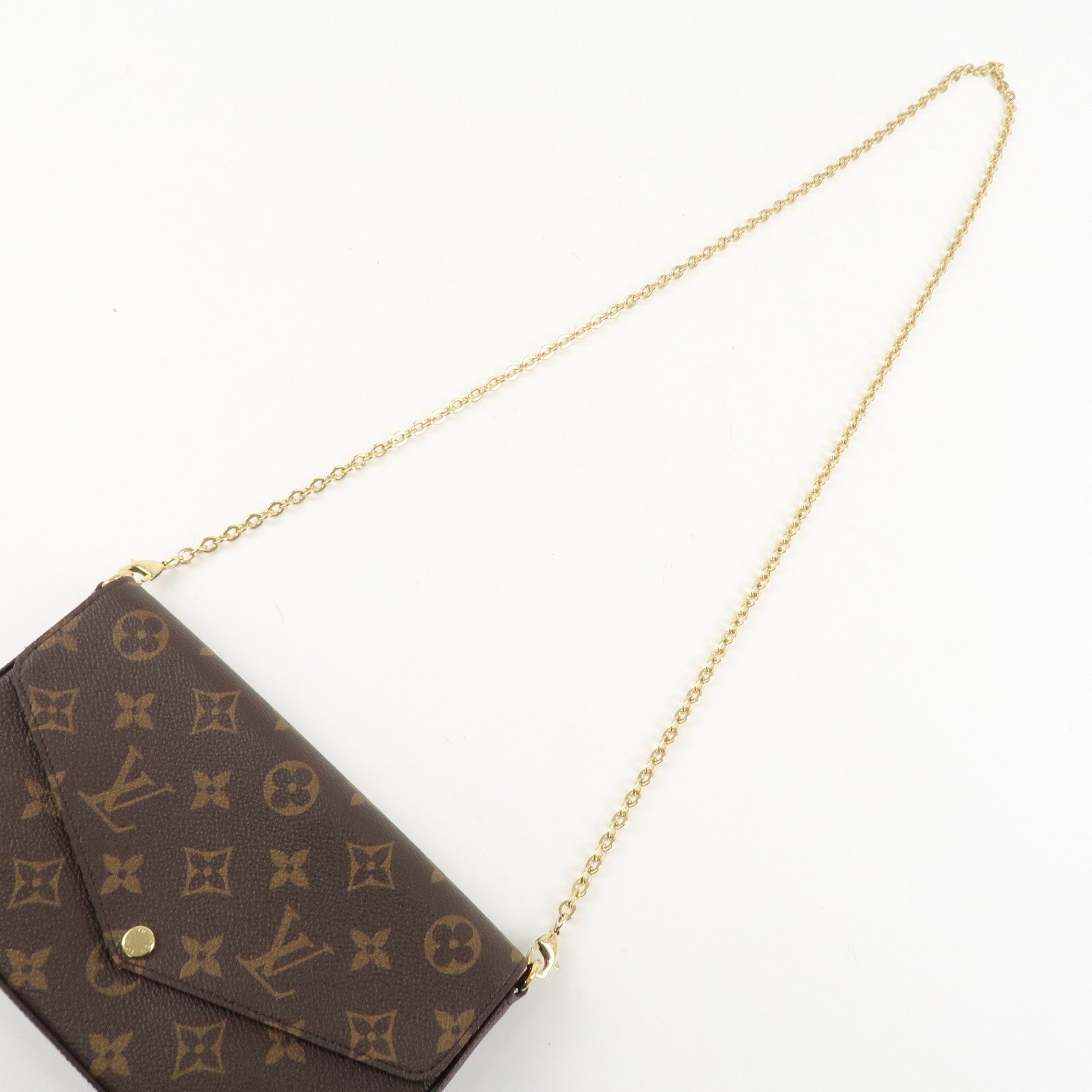 Louis Vuitton Monogram Pochette Félicie Shoulder Bag Brown M61276 Used