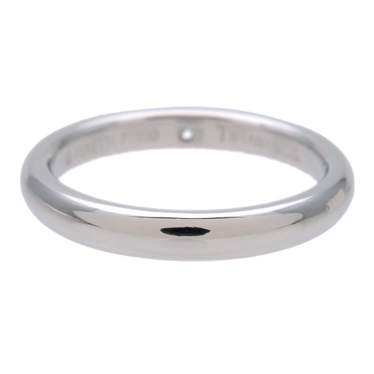 Tiffany & Co Stacking Band 1P Diamond Ring PT950 Platinum US5 EU49