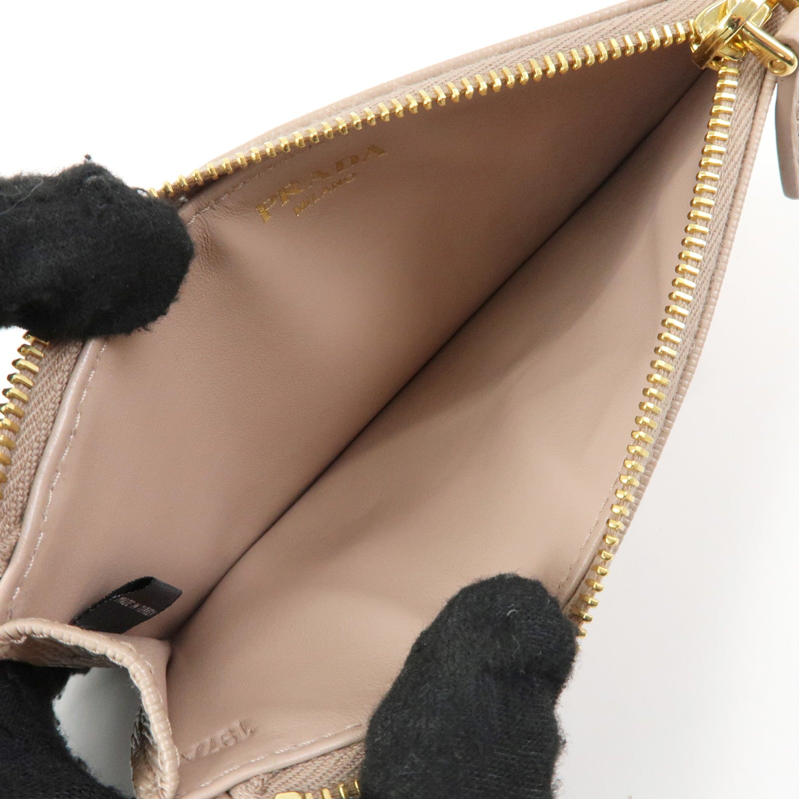 PRADA Leather Fragment Case Card Case Card Holder Pink 57884