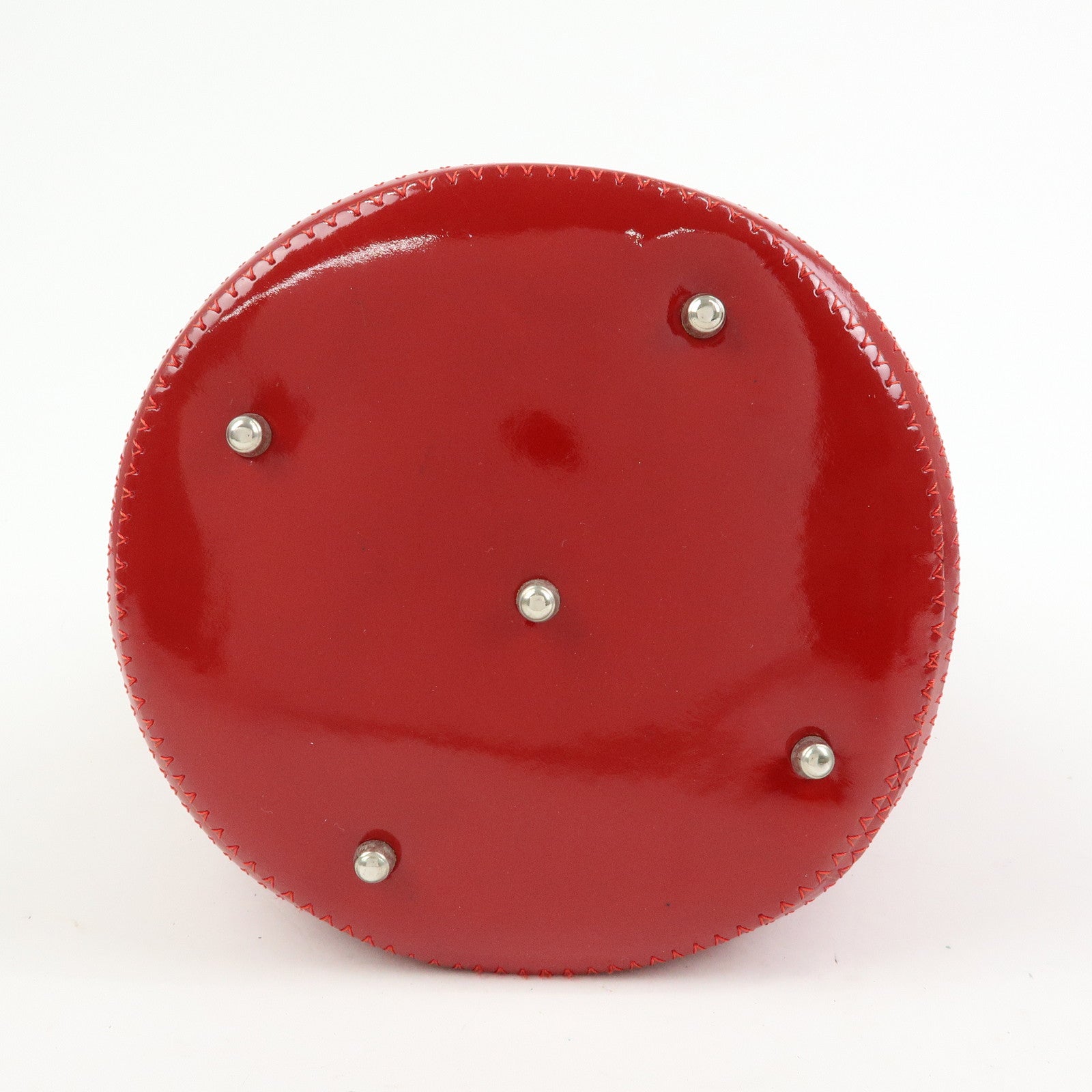 GUCCI Bamboo Patent Leather 2Way Bag Bucket Bag Red 001・01・1722