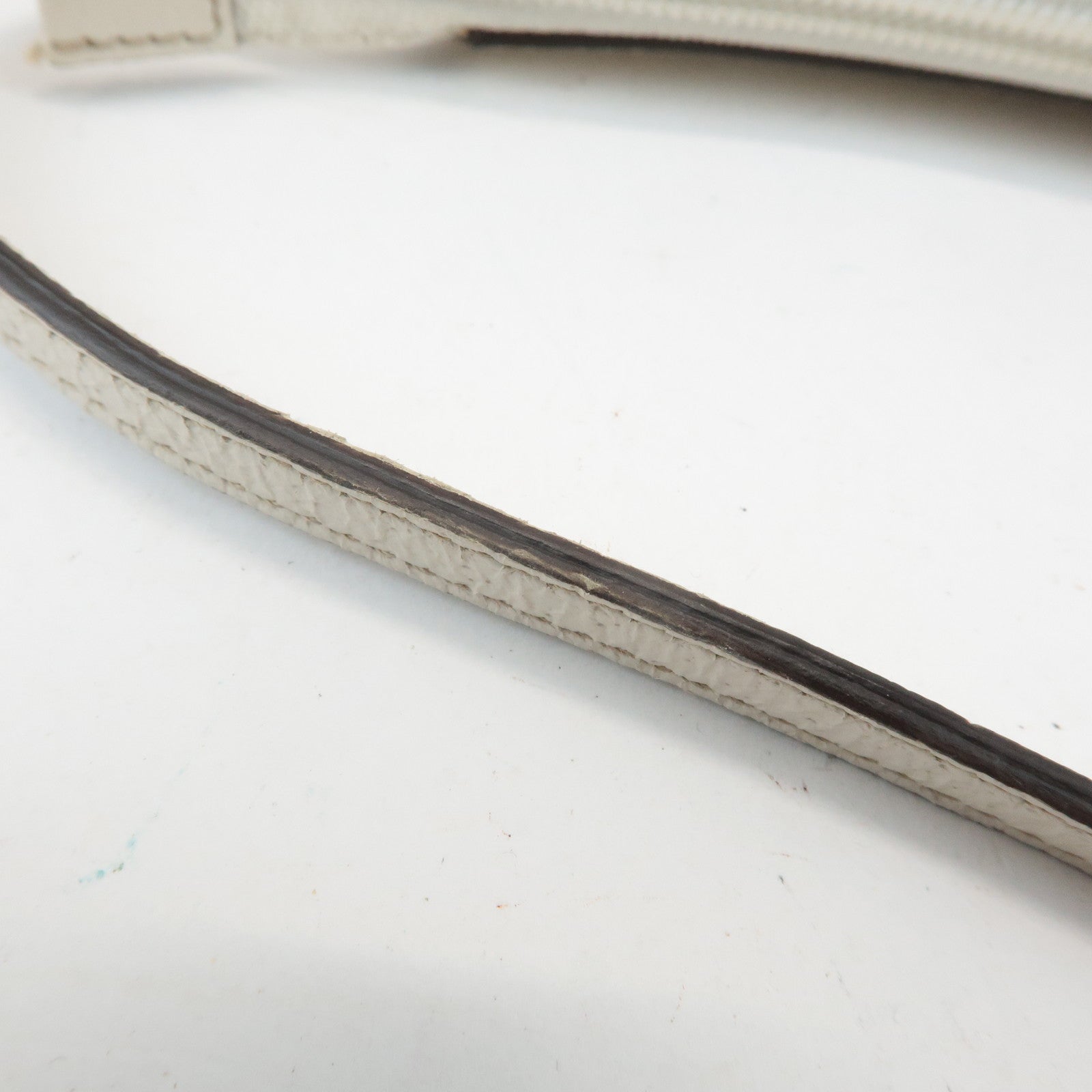 GUCCI GG Canvas Leather Accessory Pouch Hand Bag Beige Ivory 154432 Used