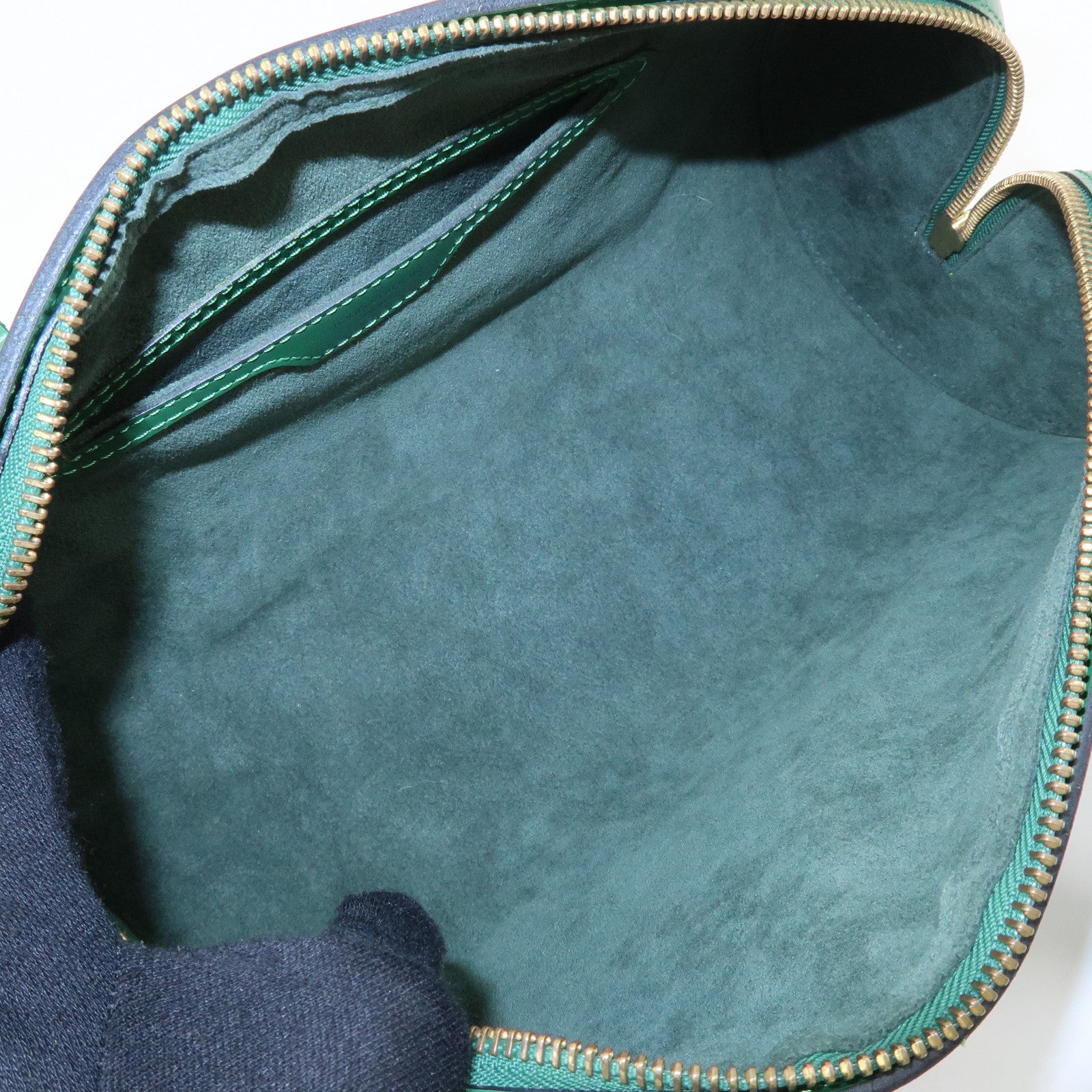 Louis Vuitton Epi Soufflot Hand Bag Borneo Green M52224