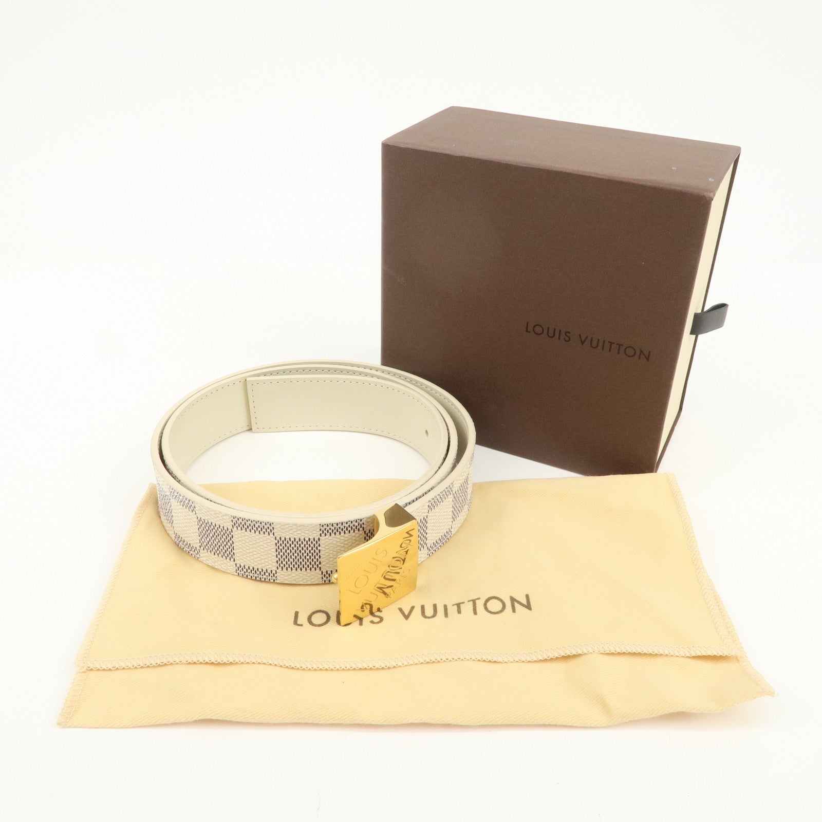 Louis Vuitton Damier Azur Ceinture Canvas Belt 85/34 M9678