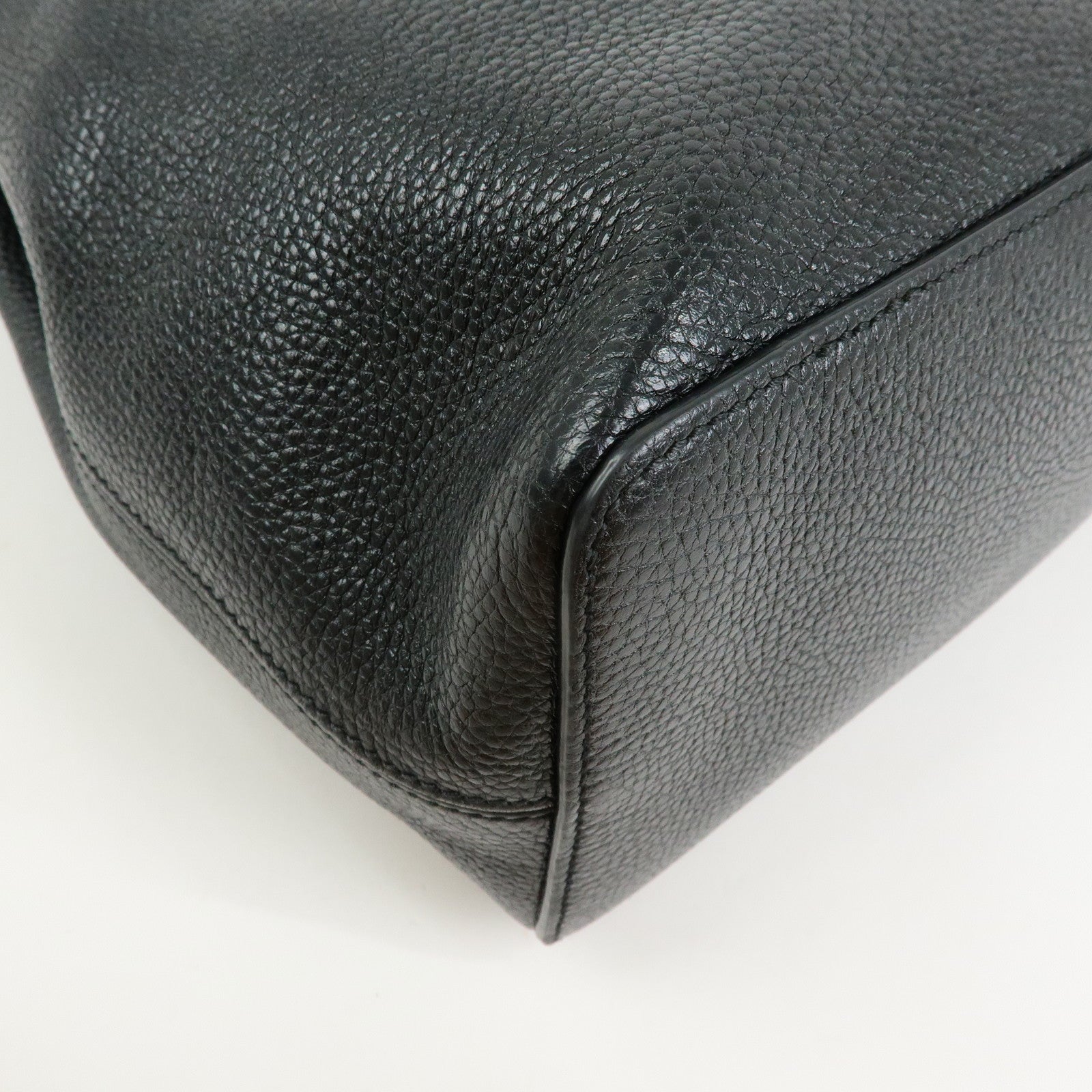 GUCCI Interlocking G Soho Leather 2Way Bag Hand Bag Black 536194