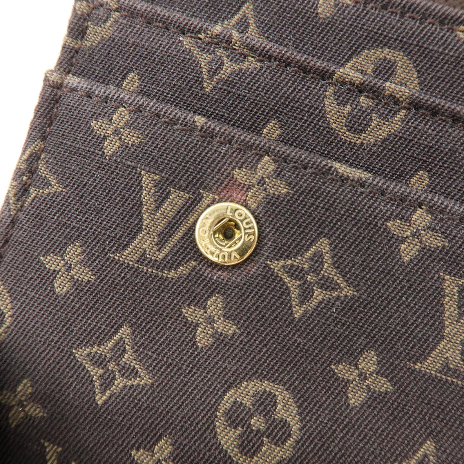 Louis Vuitton Monogram Mini Lin Canvas Long Wallet Brown M95234