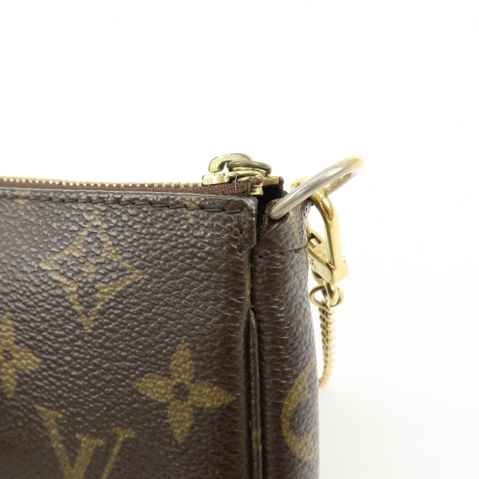 Louis Vuitton Monogram Mini Pochette Accessoires Hand Bag M58009