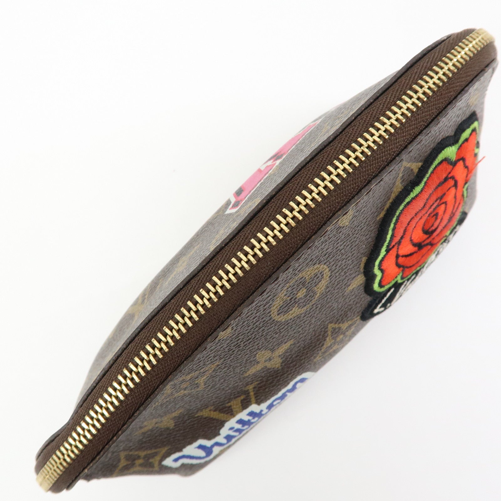 Louis Vuitton Monogram Patchies Pochette Cosmetic PM Pouch M43998